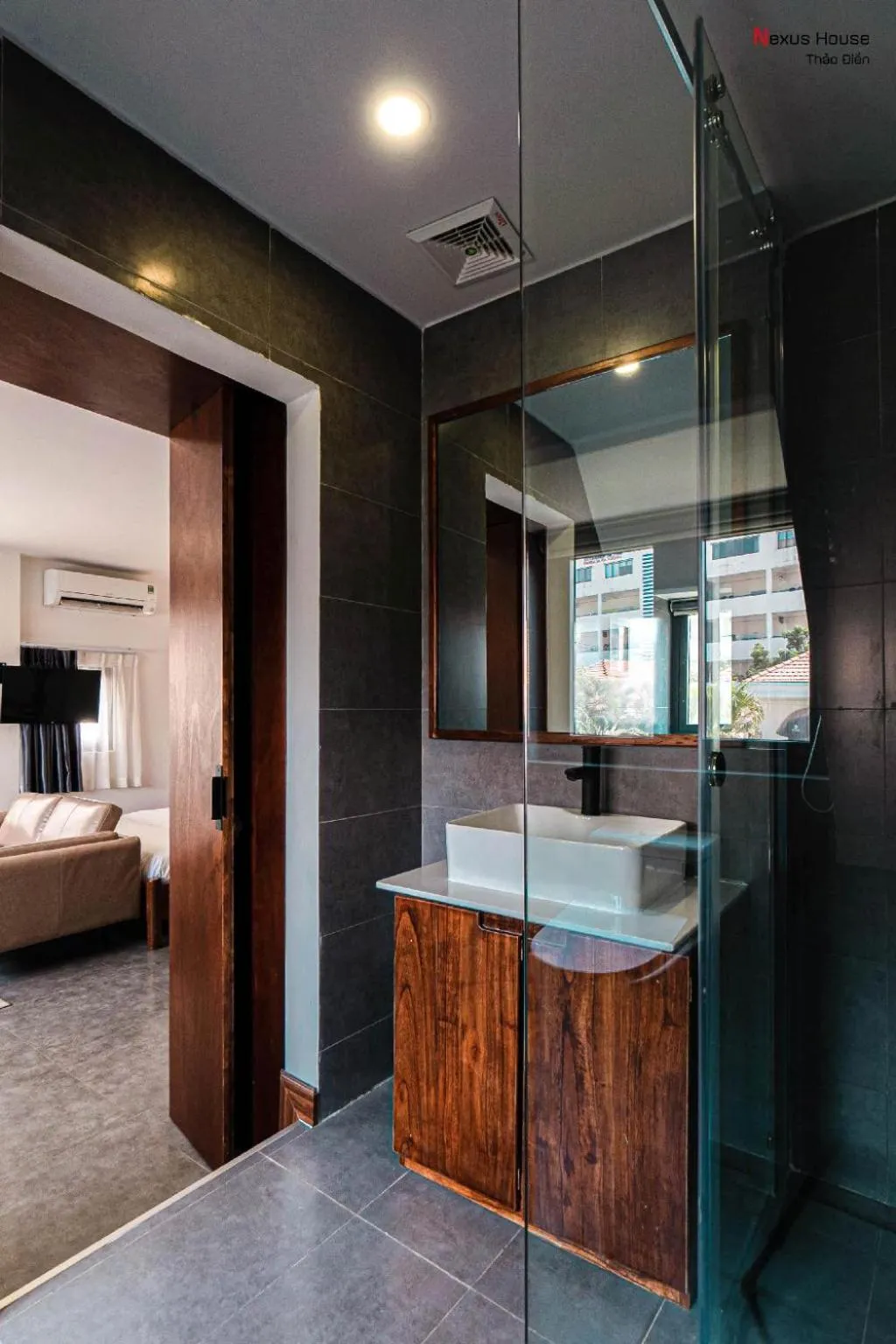 Bathroom, Bed in Nexus House Garden Thao Dien