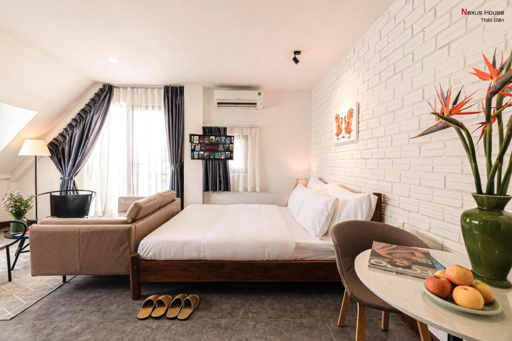 Bedroom, Bed in Nexus House Garden Thao Dien