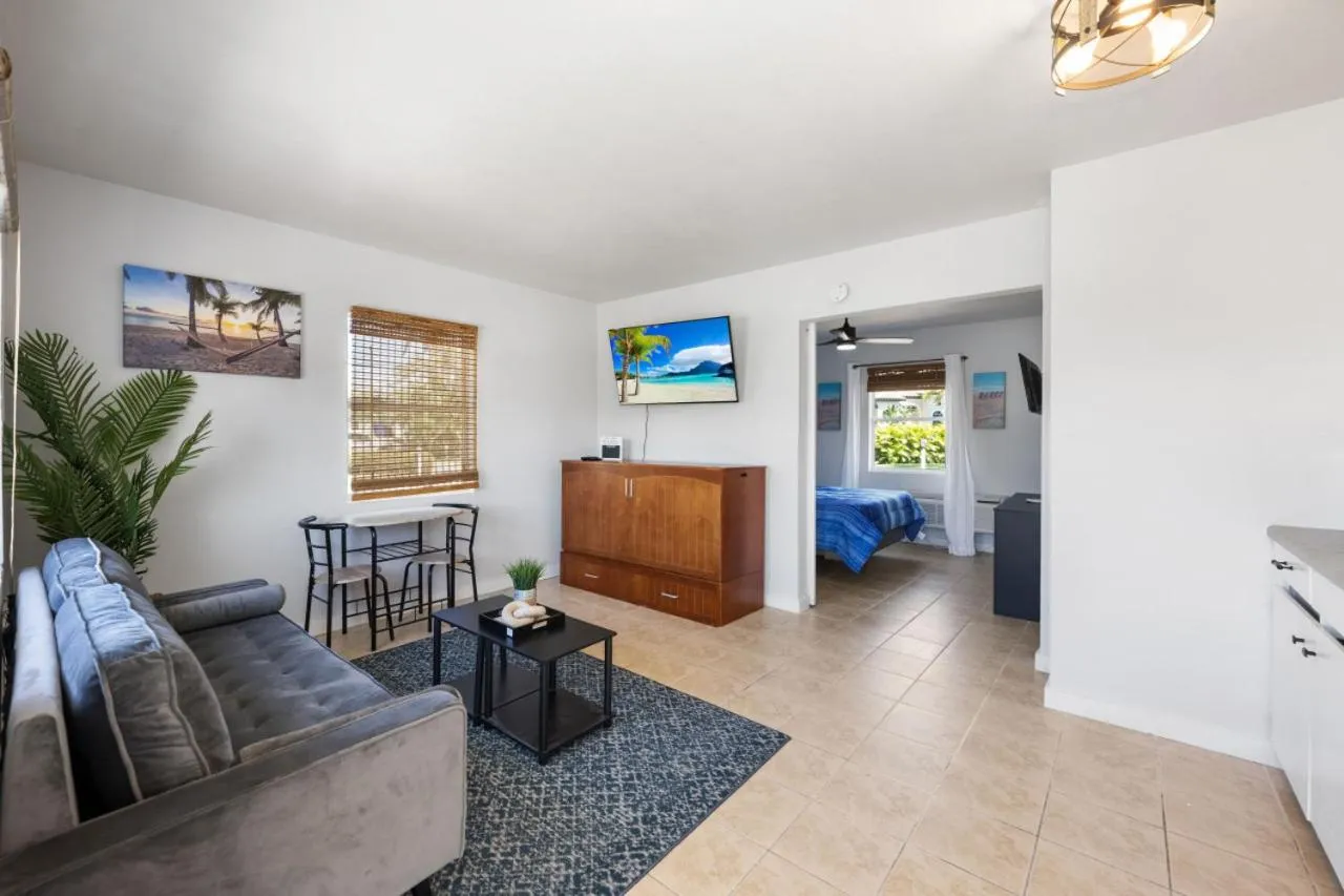 TV and multimedia in Cottage Bungalow Near Beach! King Bed with Pool & BBQ