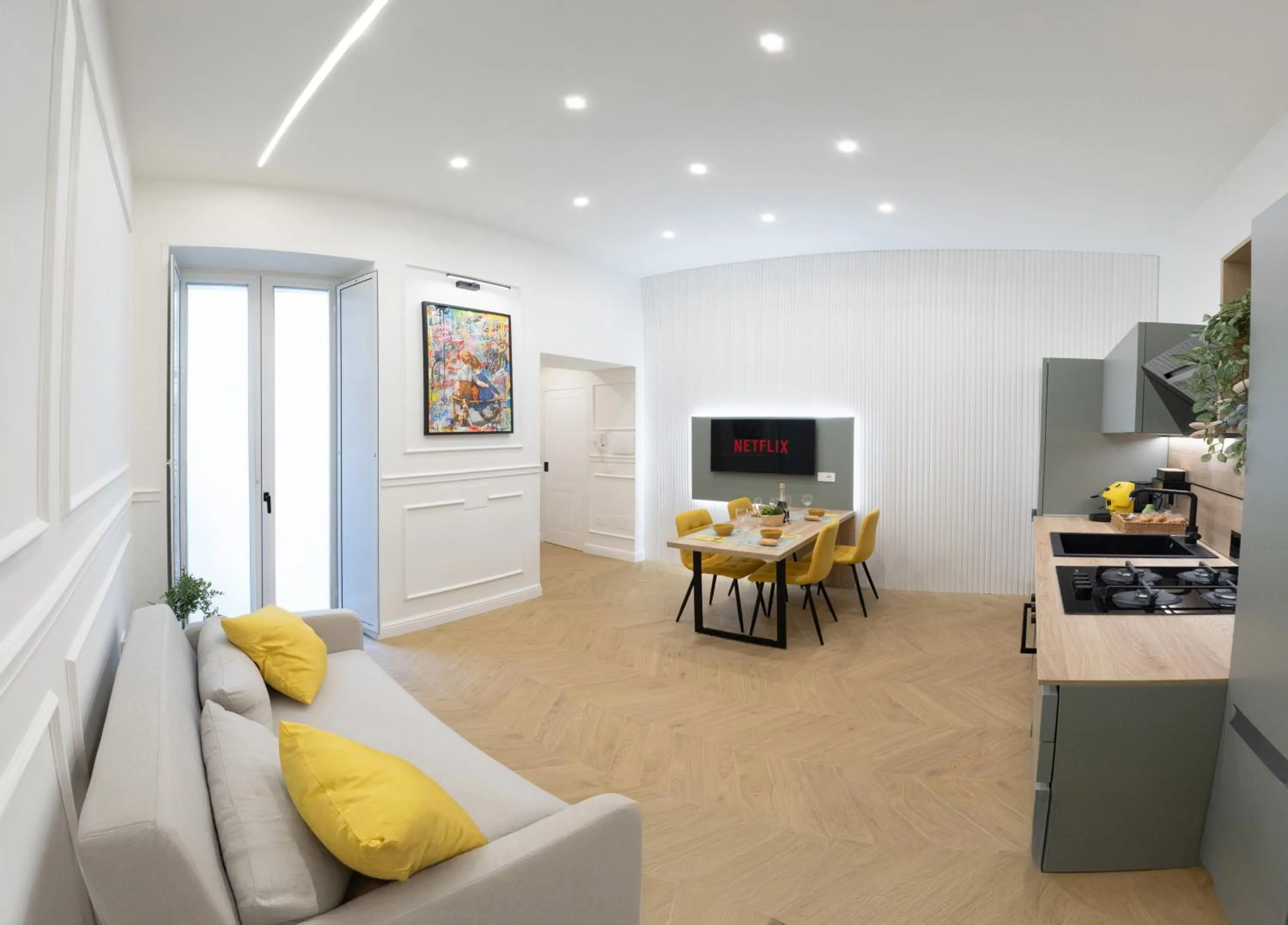 Kitchen or kitchenette in extra luxury apartment salerno center