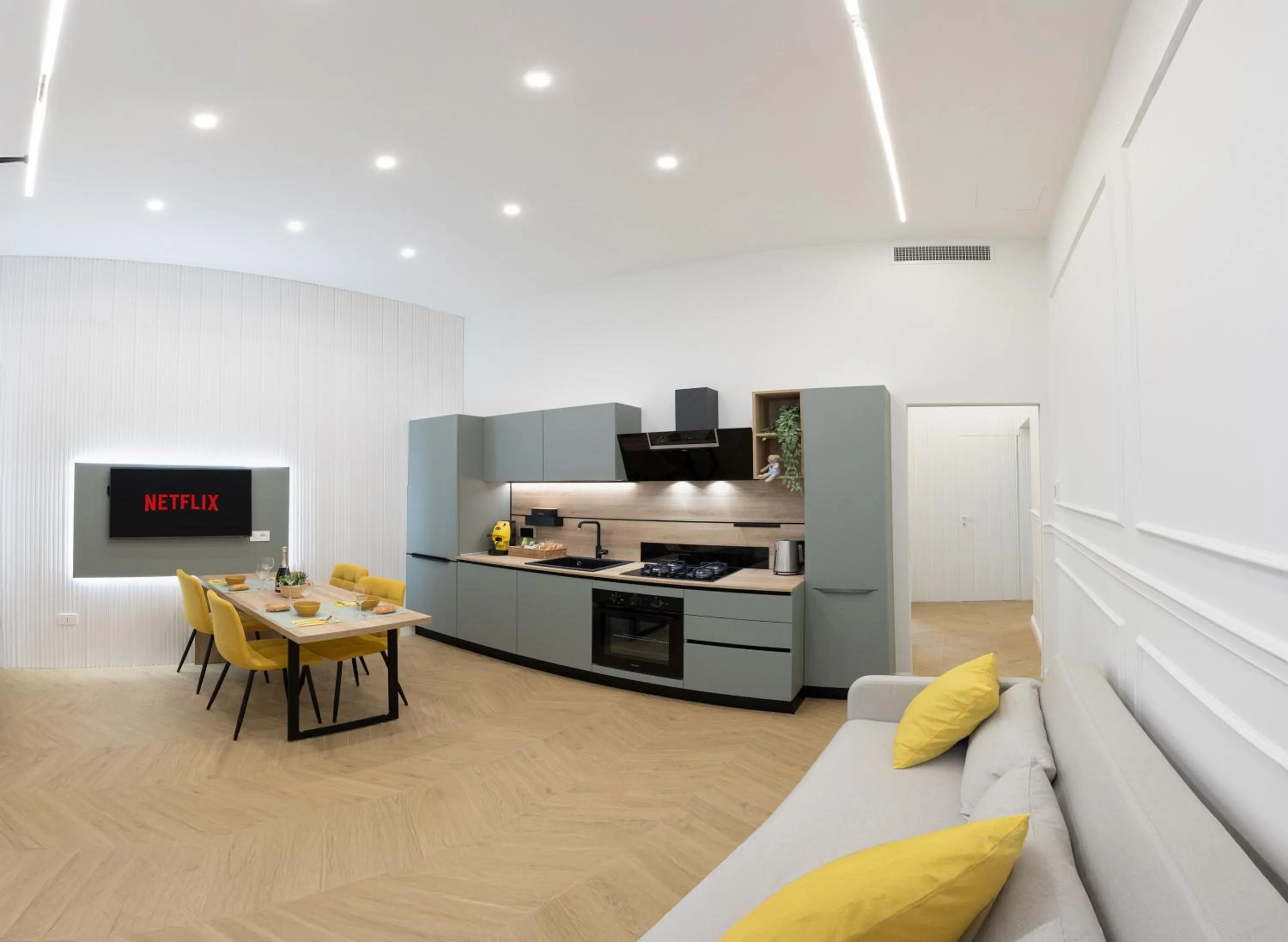 Living room in extra luxury apartment salerno center