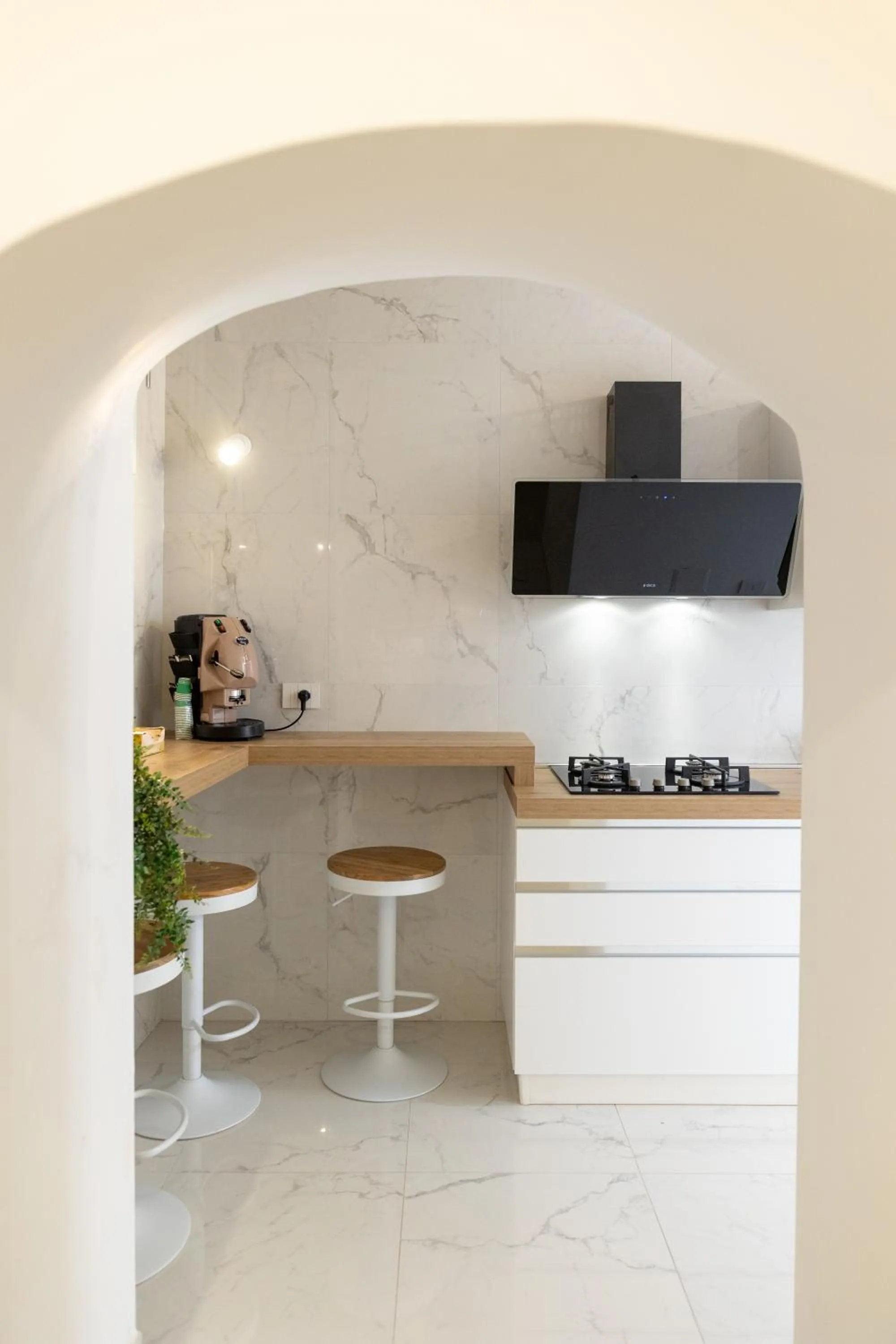 Kitchen or kitchenette in extra luxury apartment salerno center