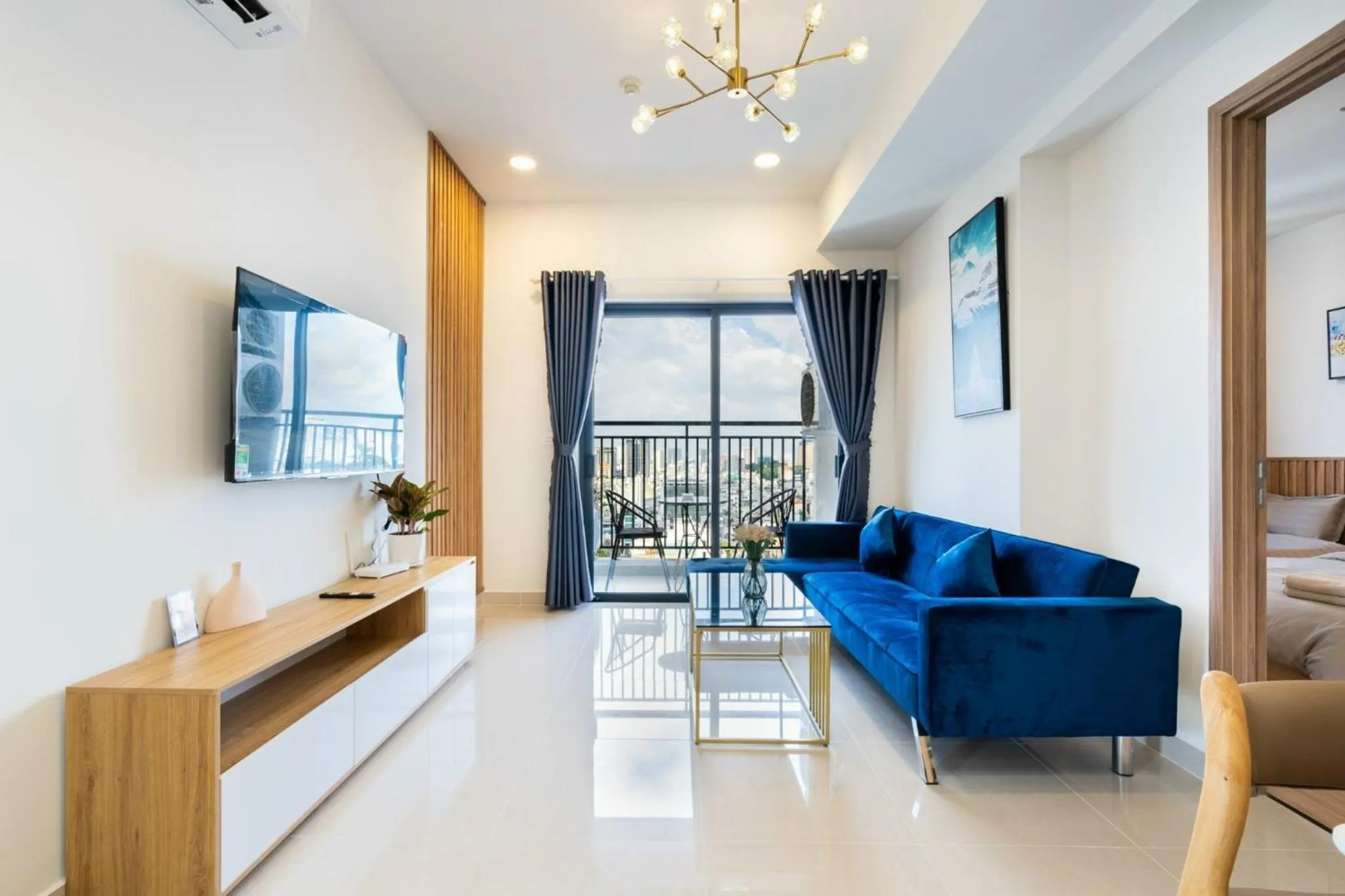 Living room in Otis Soho Saigon Balcony Apartment