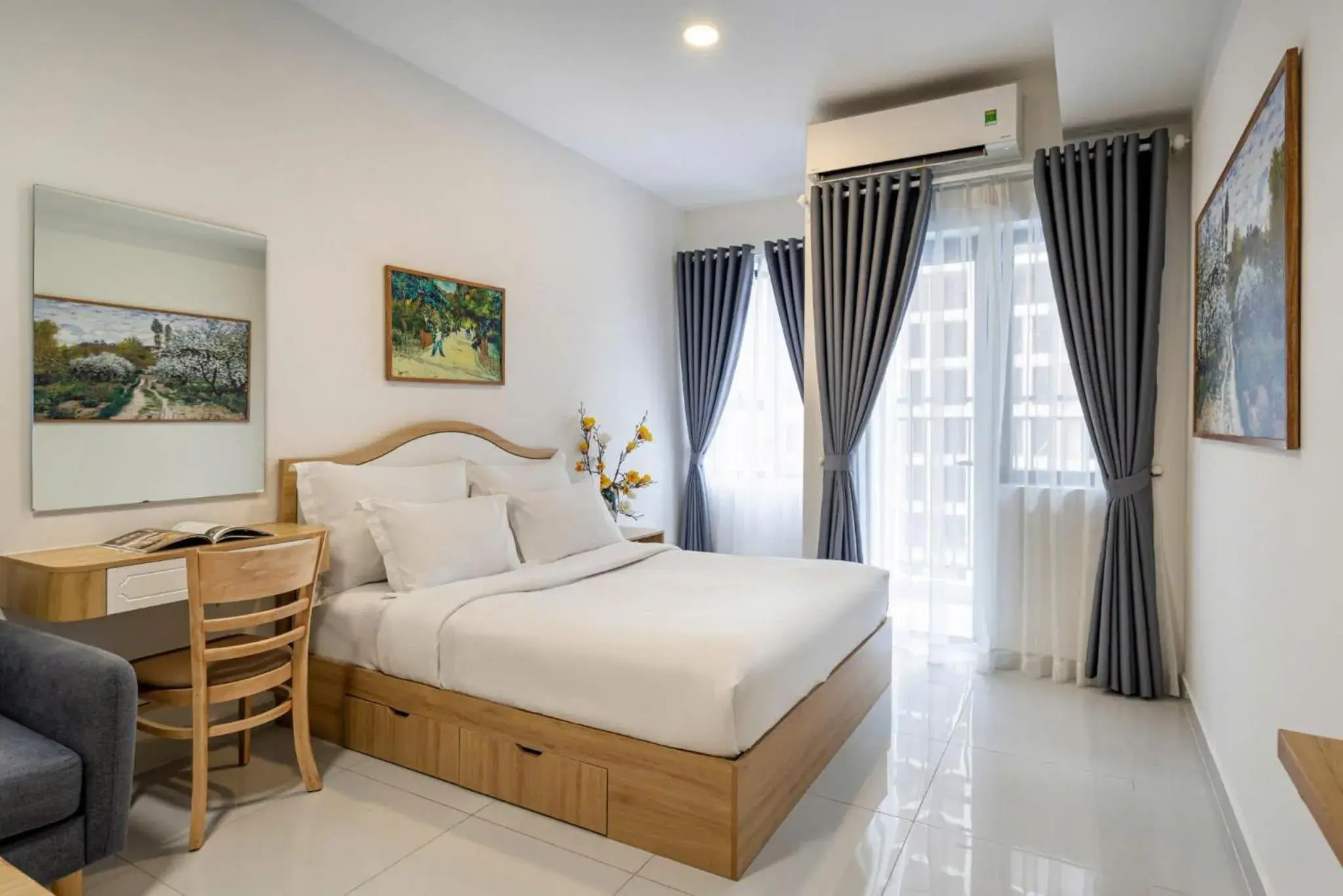 Bed in Otis Soho Saigon Balcony Apartment Bed in Otis Soho Saigon Balcony Apartment