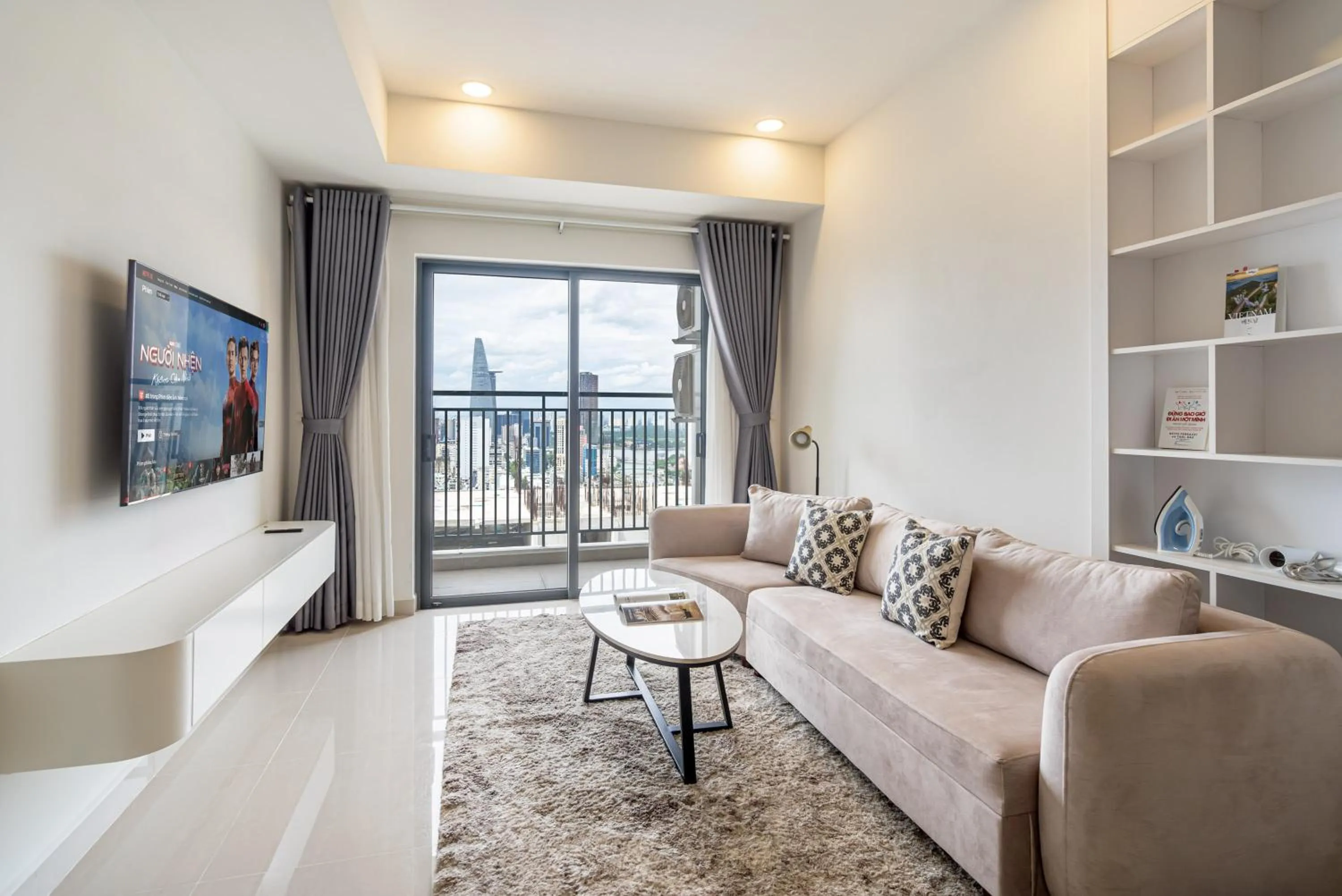 Communal lounge/ TV room in Otis Soho Saigon Balcony Apartment