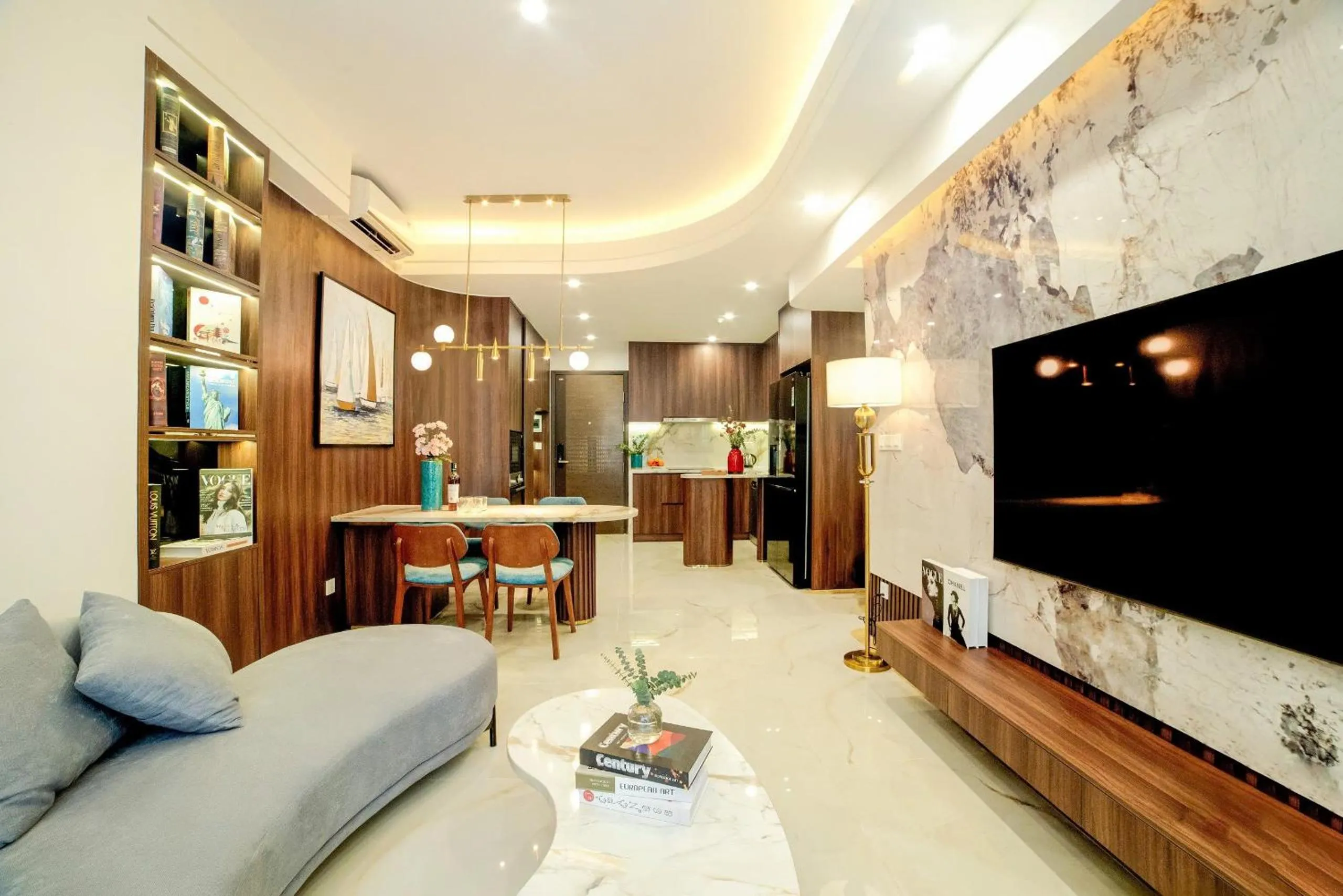 Communal lounge/ TV room in Otis Soho Saigon Balcony Apartment