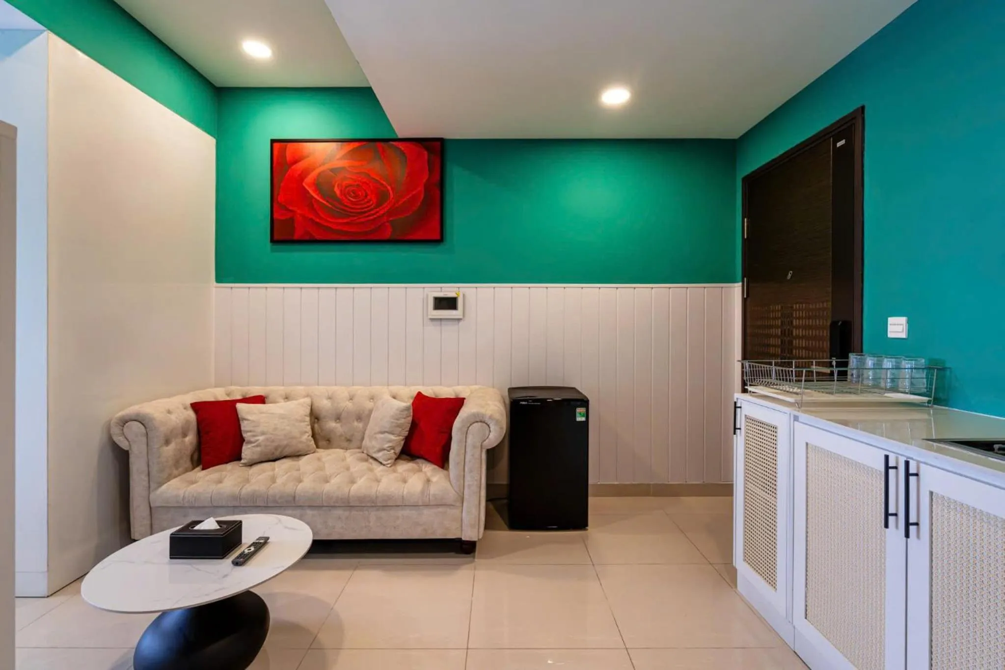 Kitchen or kitchenette in Otis Soho Saigon Balcony Apartment