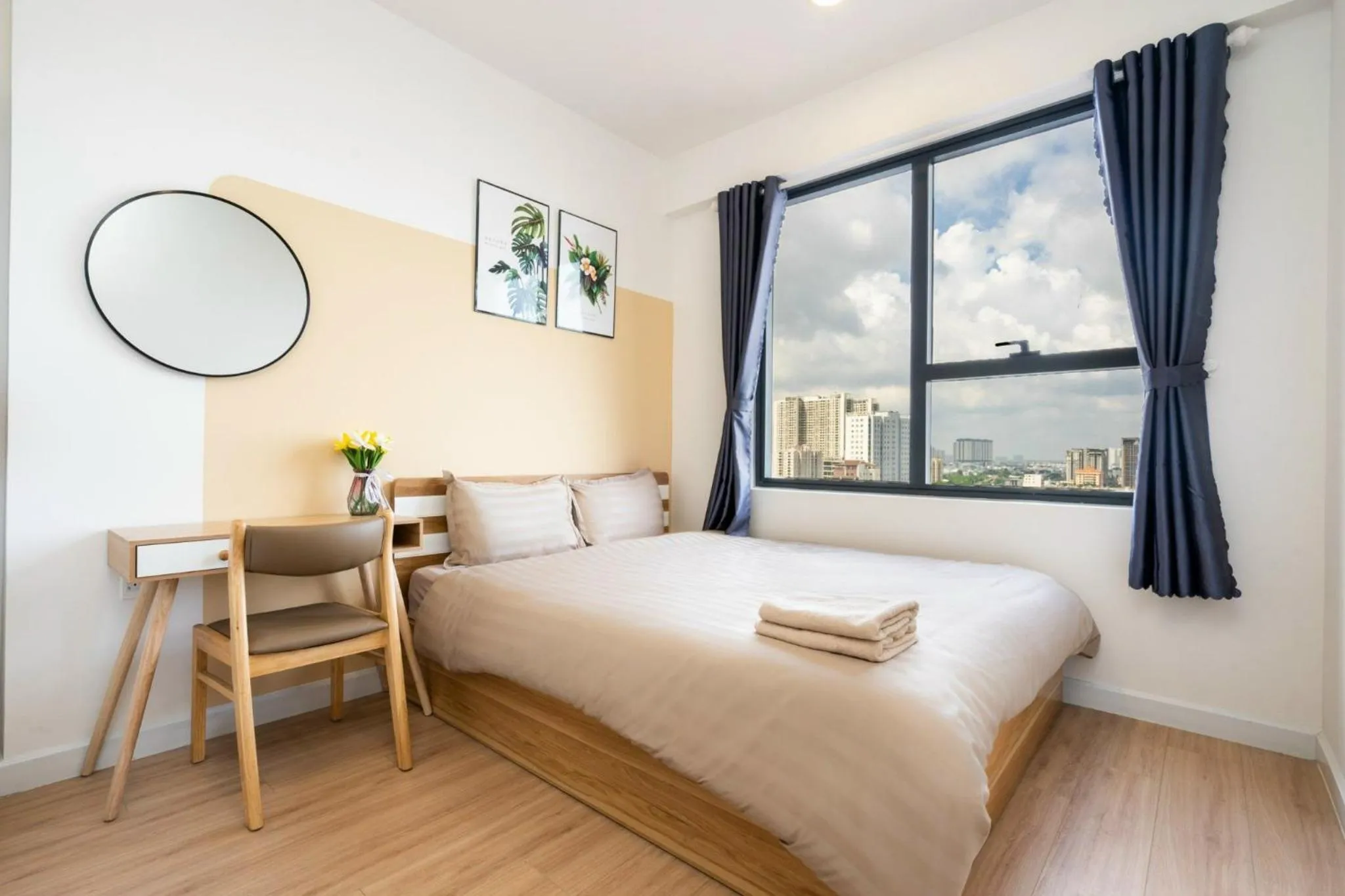 Bedroom, Bed in Otis Soho Saigon Balcony Apartment