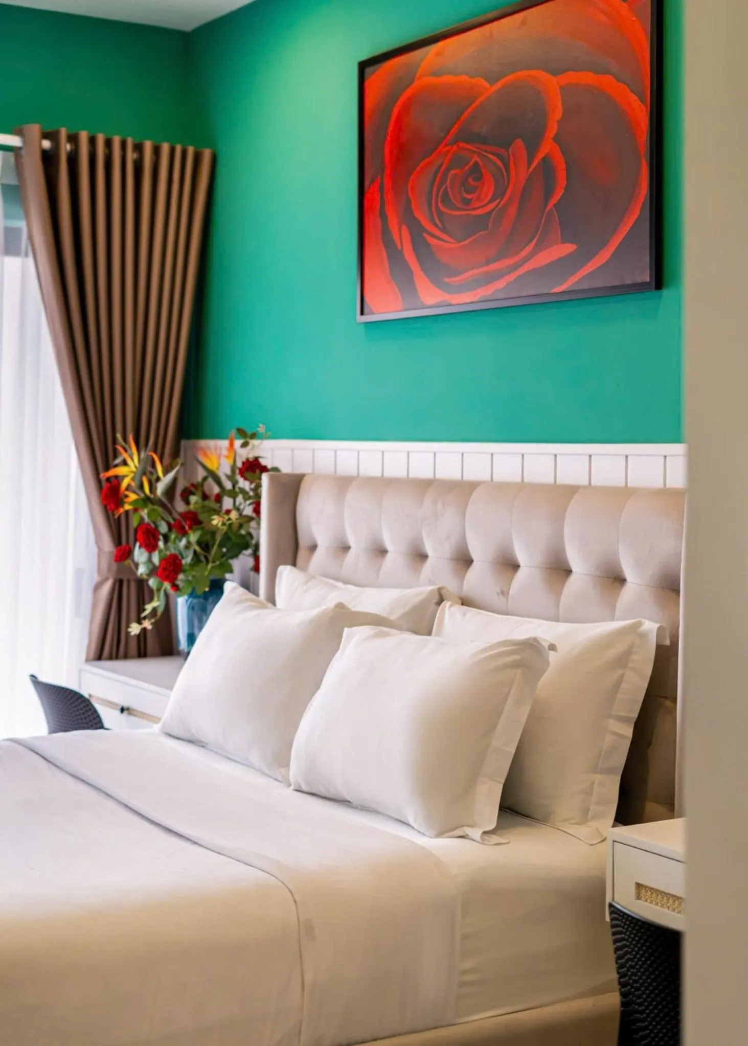 Bed in Otis Soho Saigon Balcony Apartment