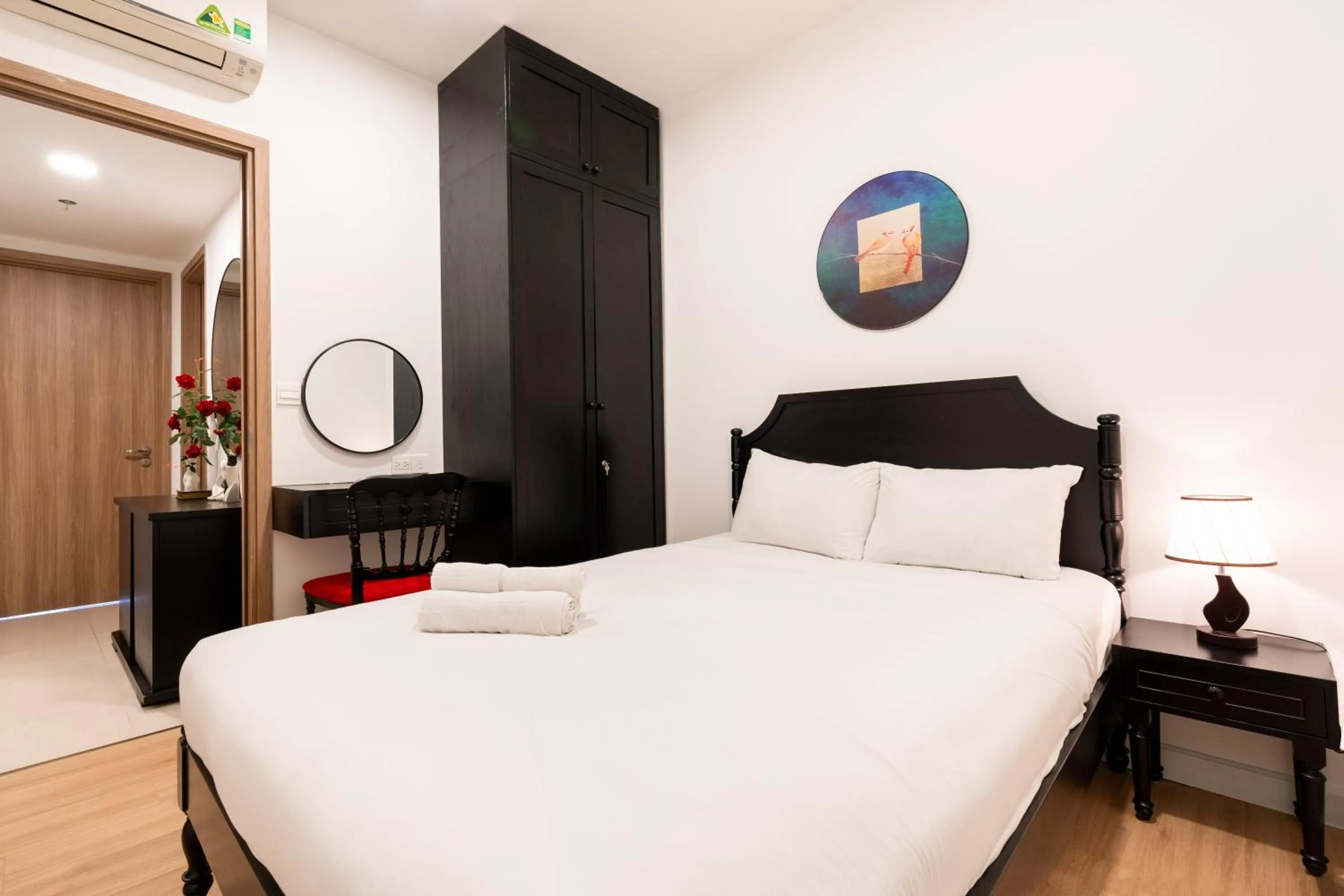 Bed in Otis Soho Saigon Balcony Apartment