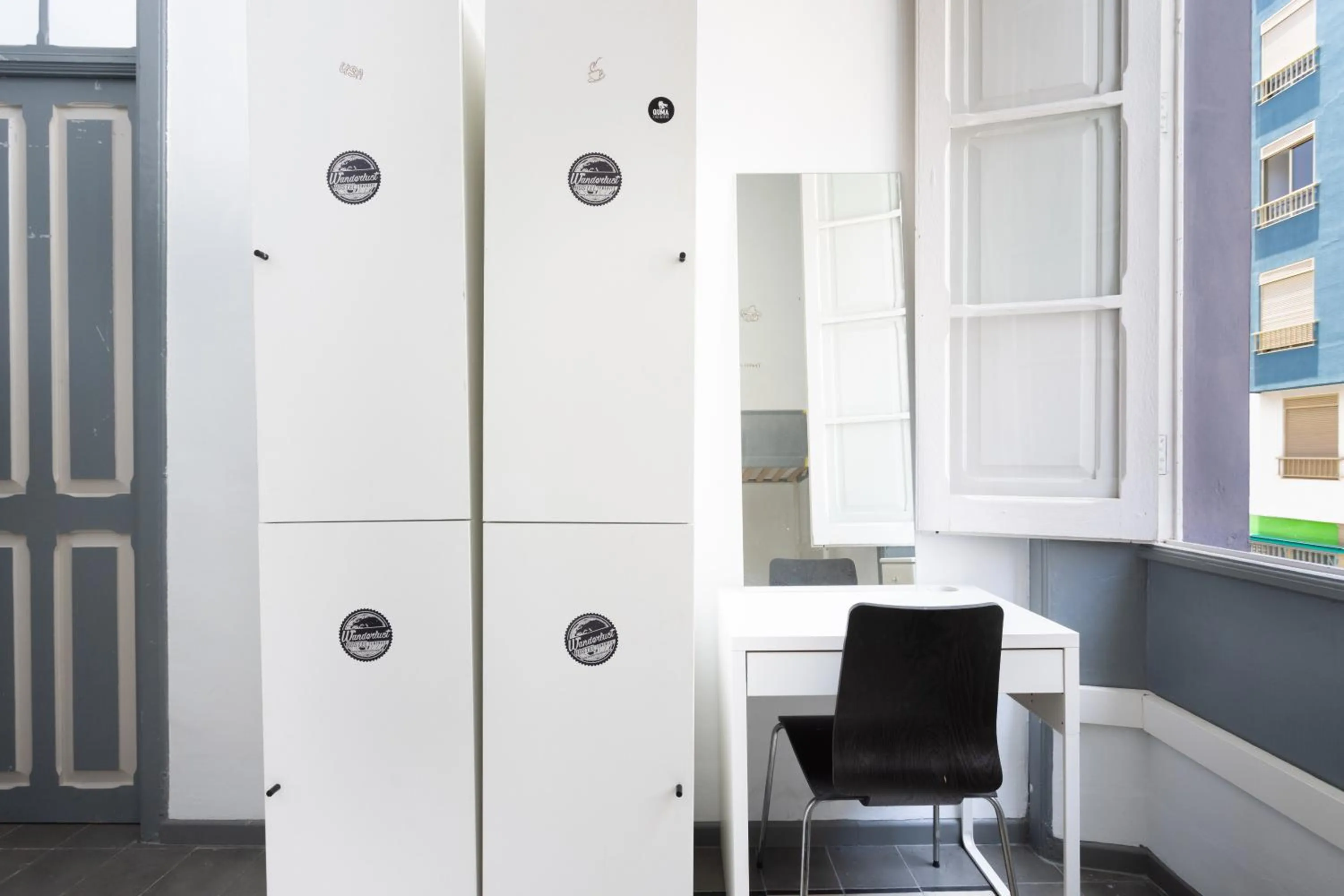 wardrobe in Wanderlust Hostel