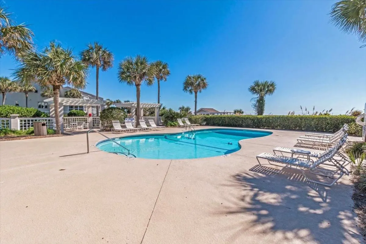 Pool view in Beach Club Villa 30 - Coastal Oceanfront! Pool! Walkout!