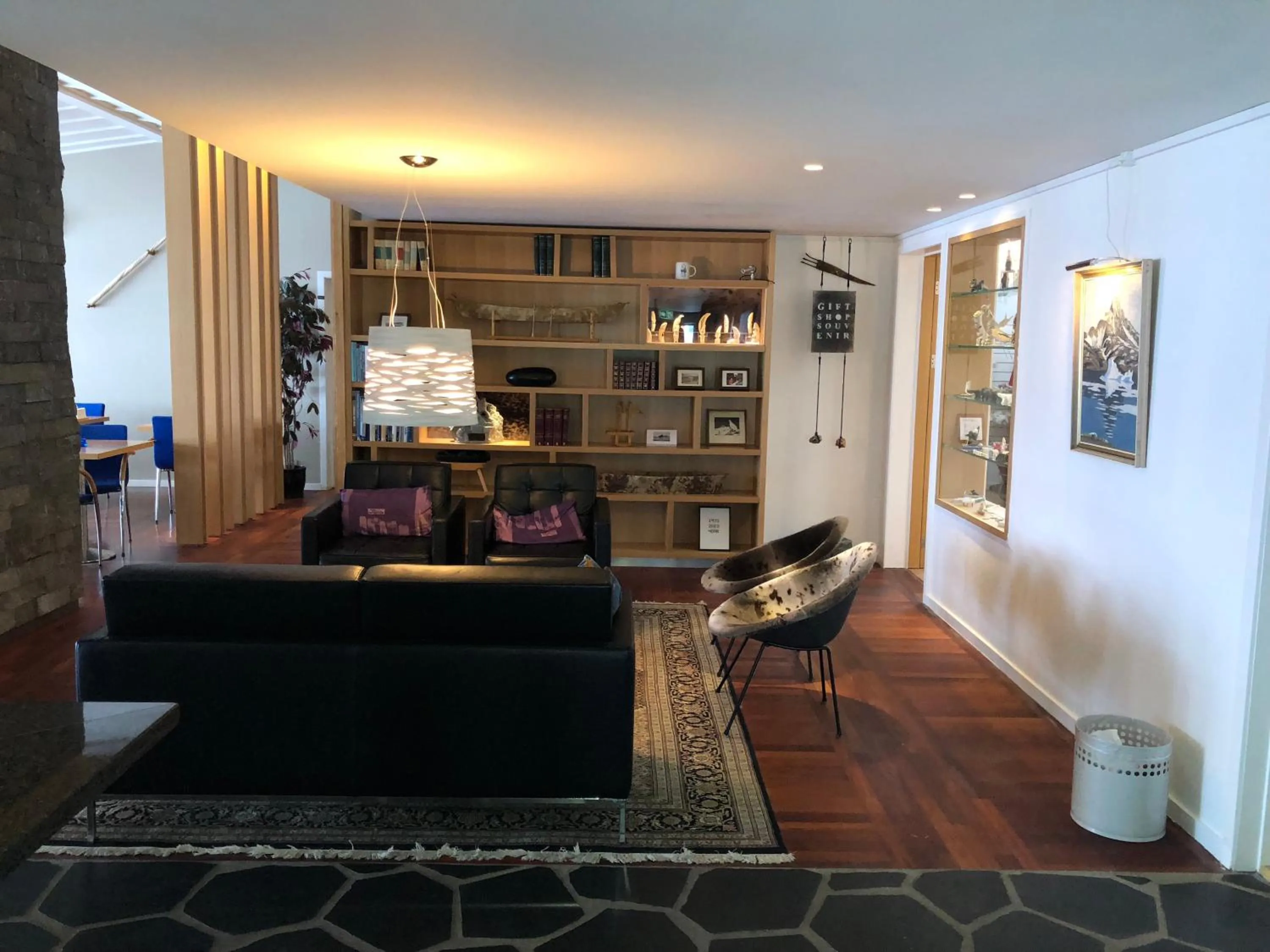 Seating area in Hotel Angmagssalik