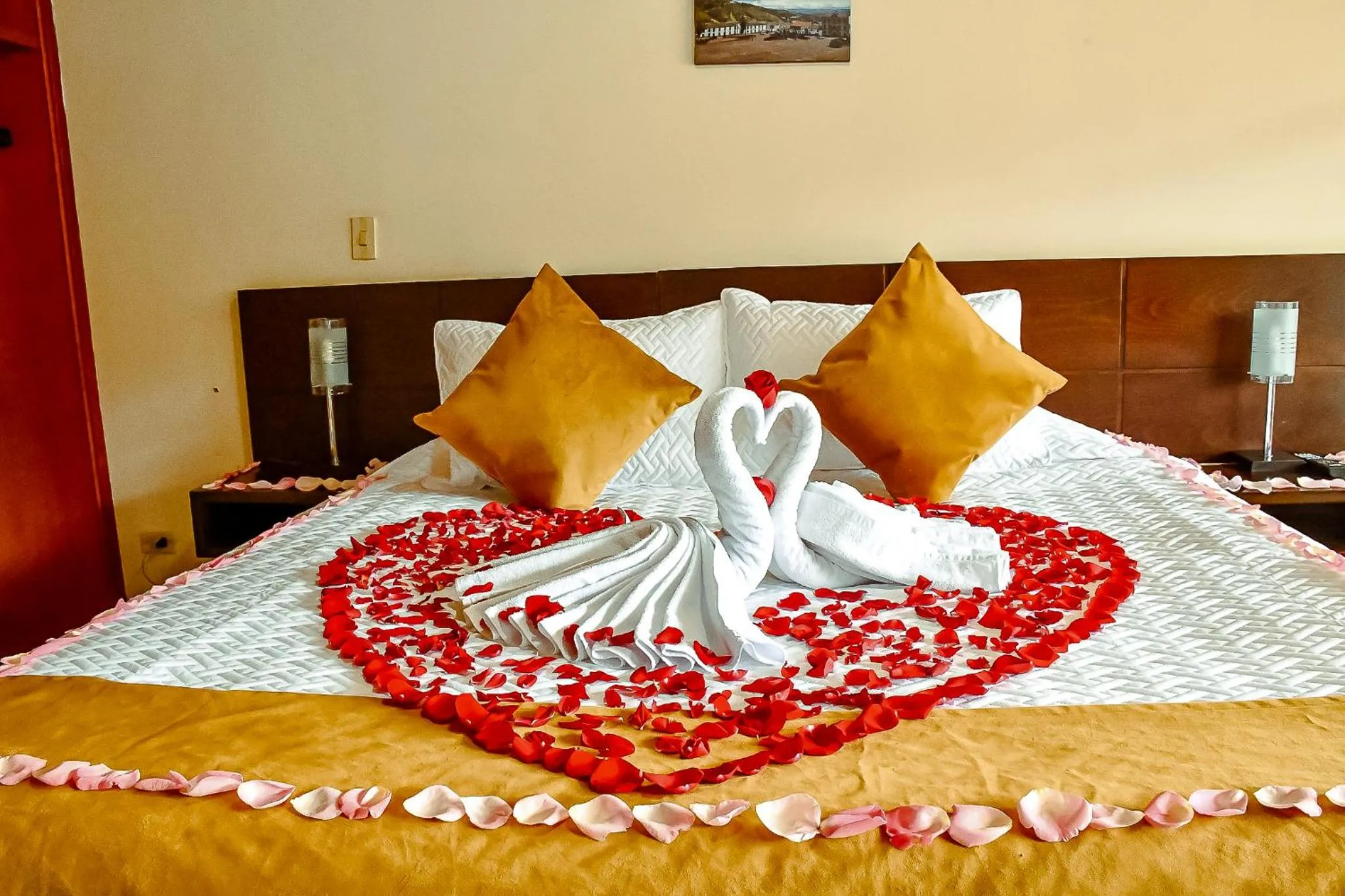 Bed in Hotel Villa Vianney