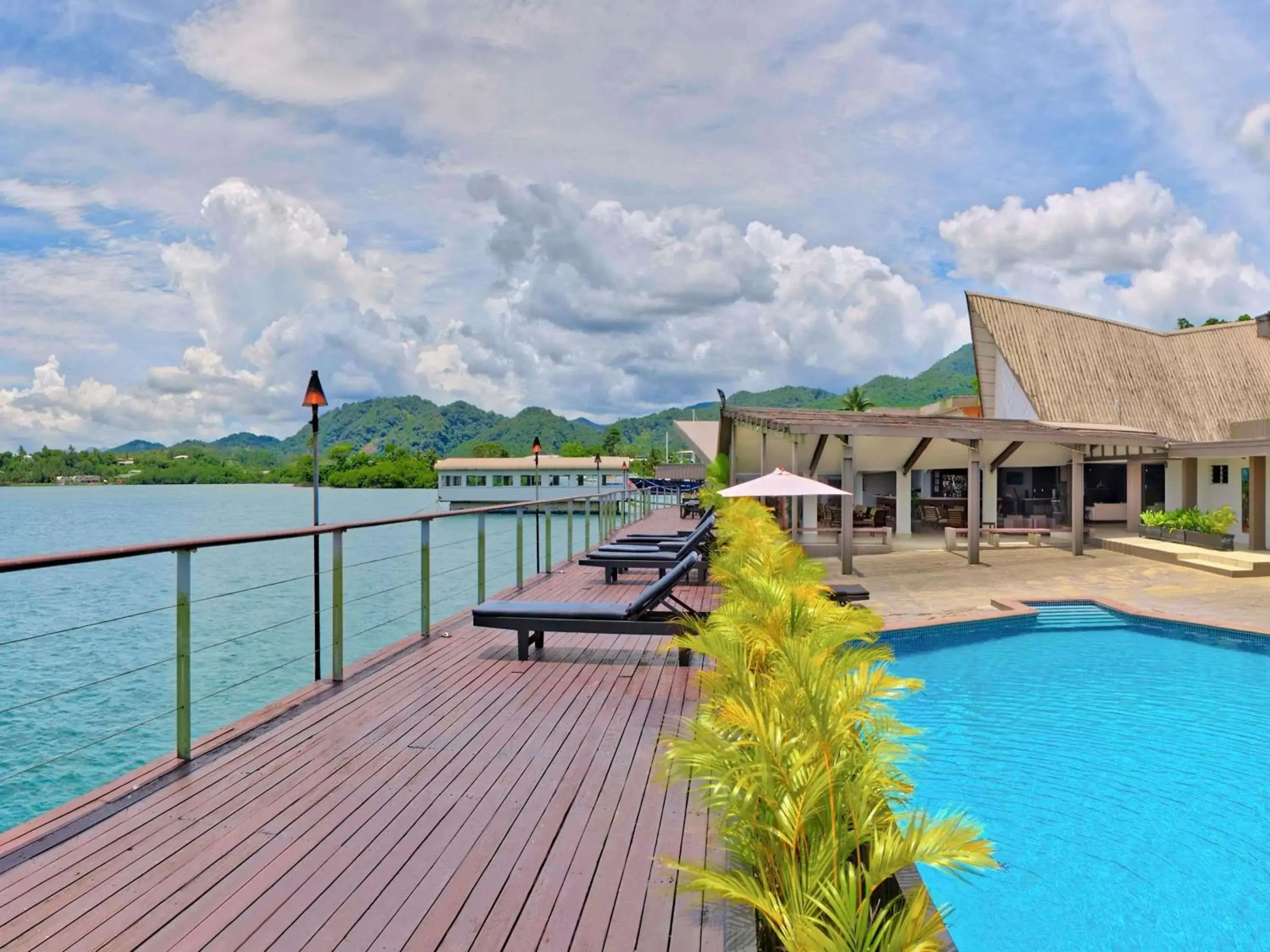 Pool view in Novotel Suva Lami Bay Pool view in Novotel Suva Lami Bay