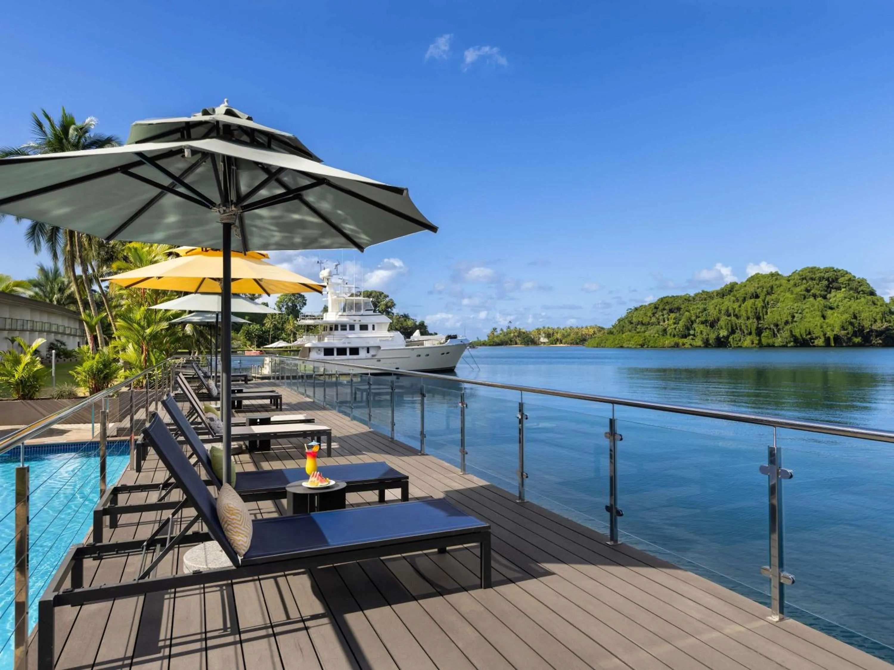 Pool view in Novotel Suva Lami Bay
