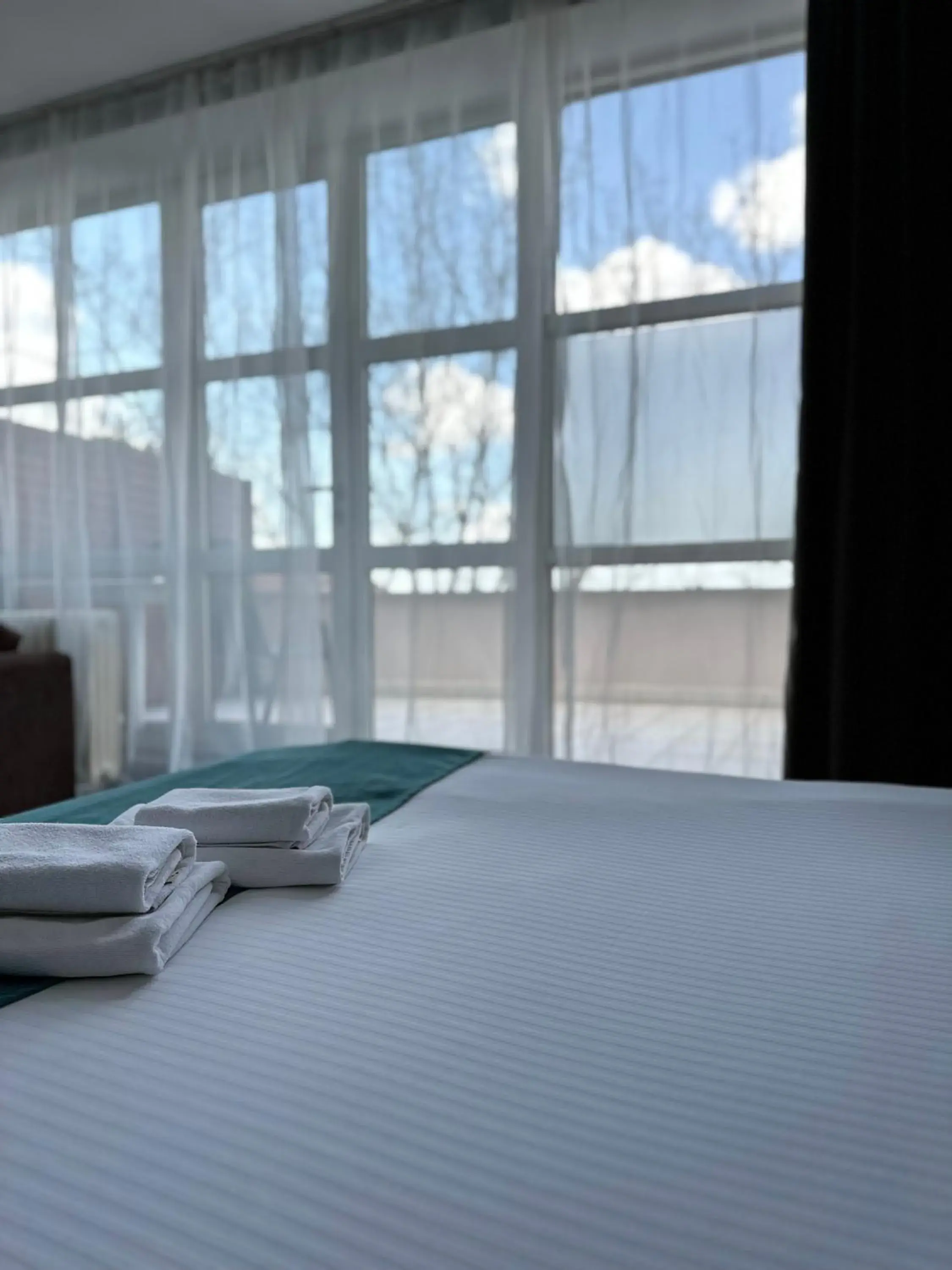 View (from property/room), Bed in Balkan Hotel Garni View (from property/room), Bed in Balkan Hotel Garni