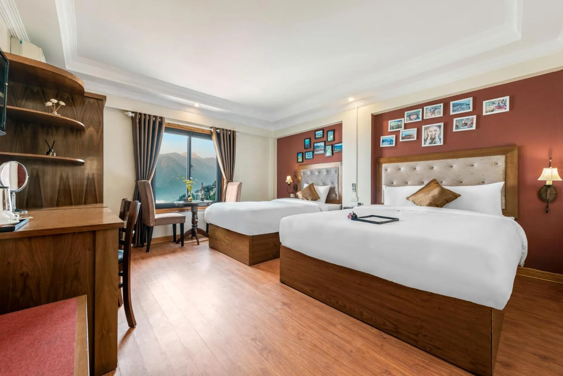 Bed in Tiger Sapa hotel