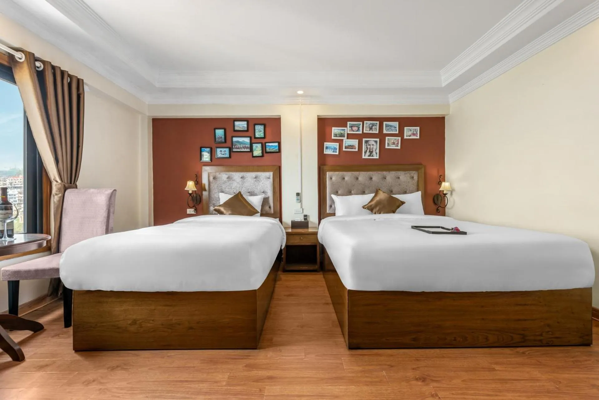 Bed in Tiger Sapa hotel