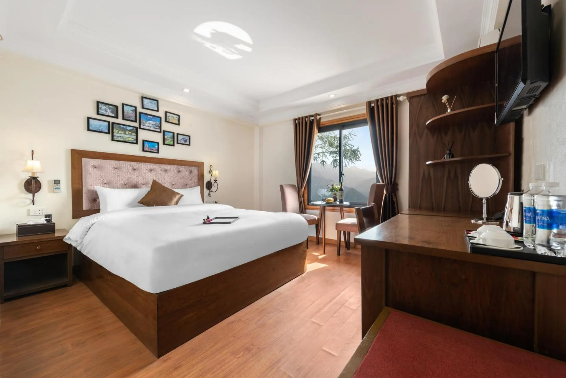 Bed in Tiger Sapa hotel