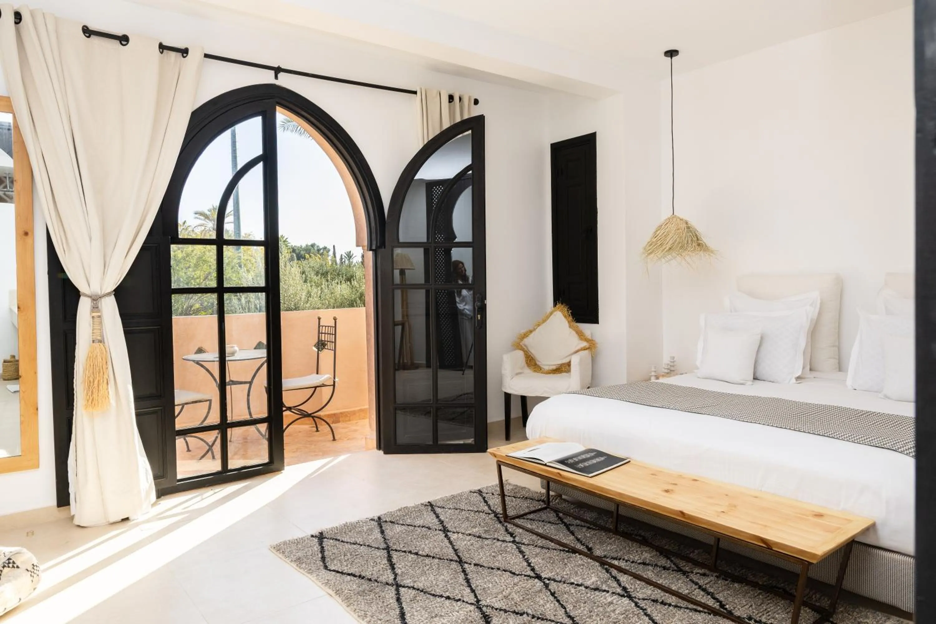 Communal lounge/ TV room, Bed in Villa Al Assala Palmeraie