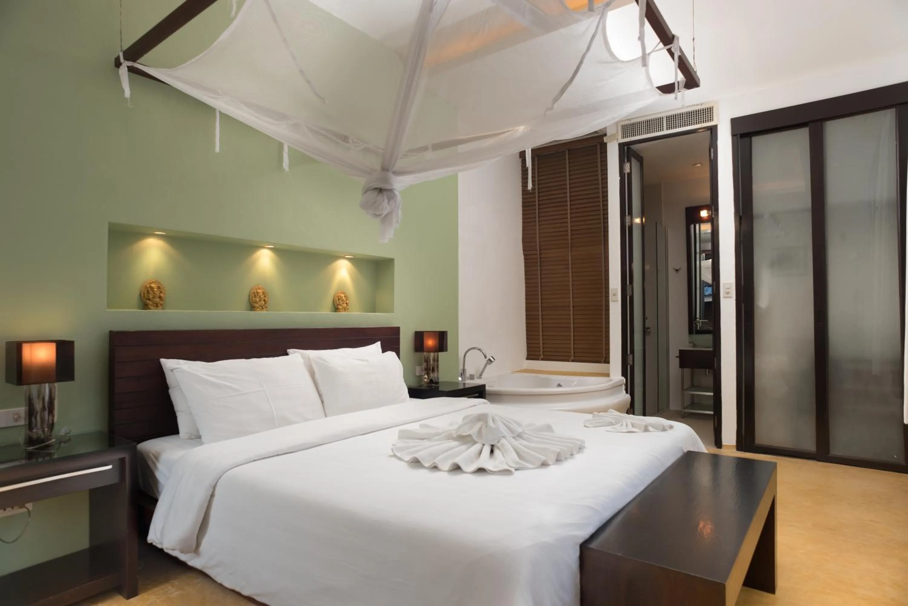 Bed in Mandalai Hotel