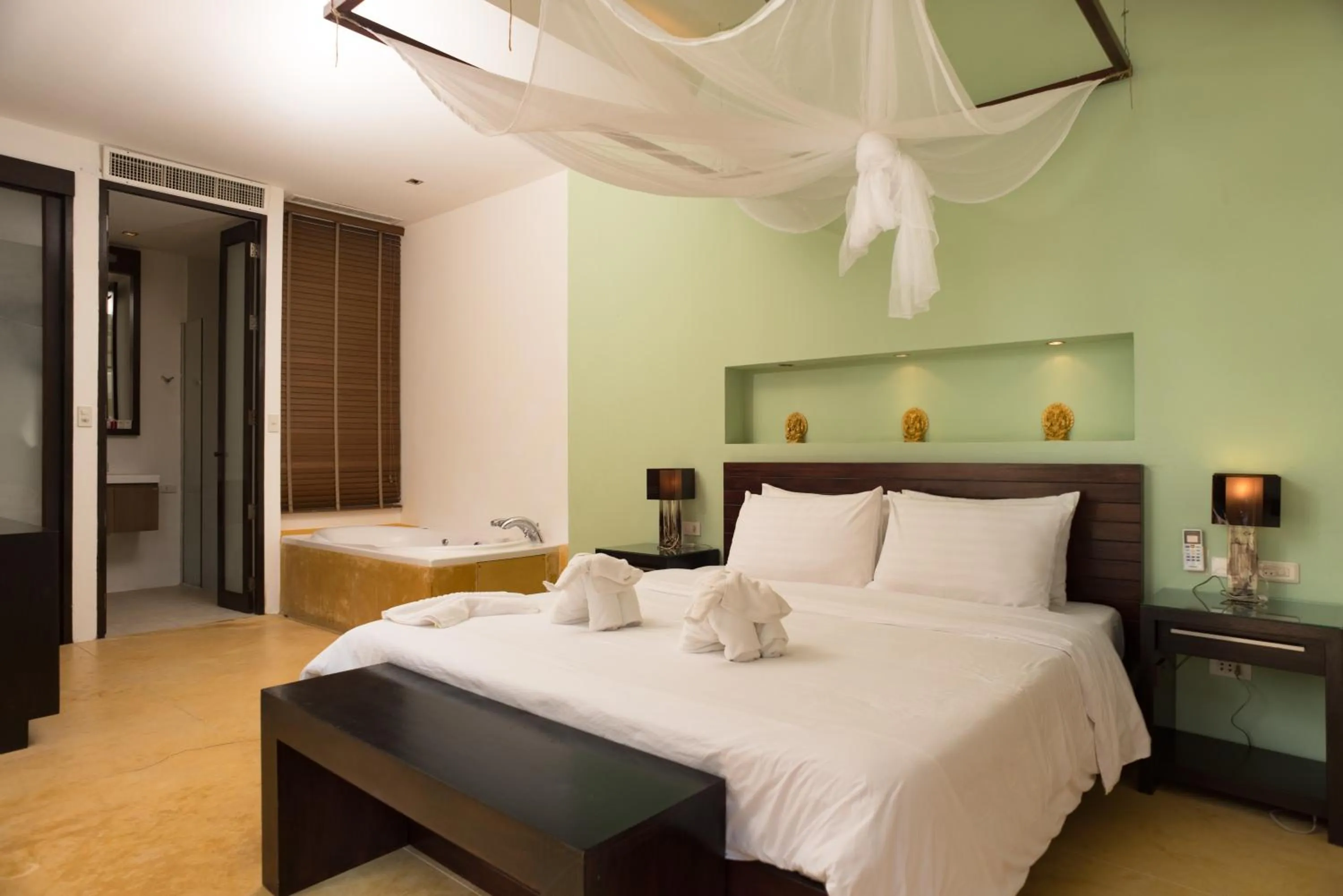 Bed in Mandalai Hotel