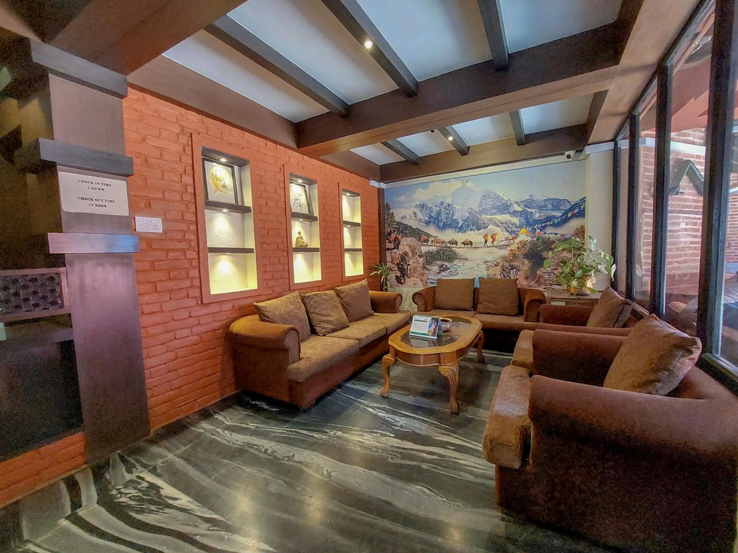 Seating area in Hotel Garuda