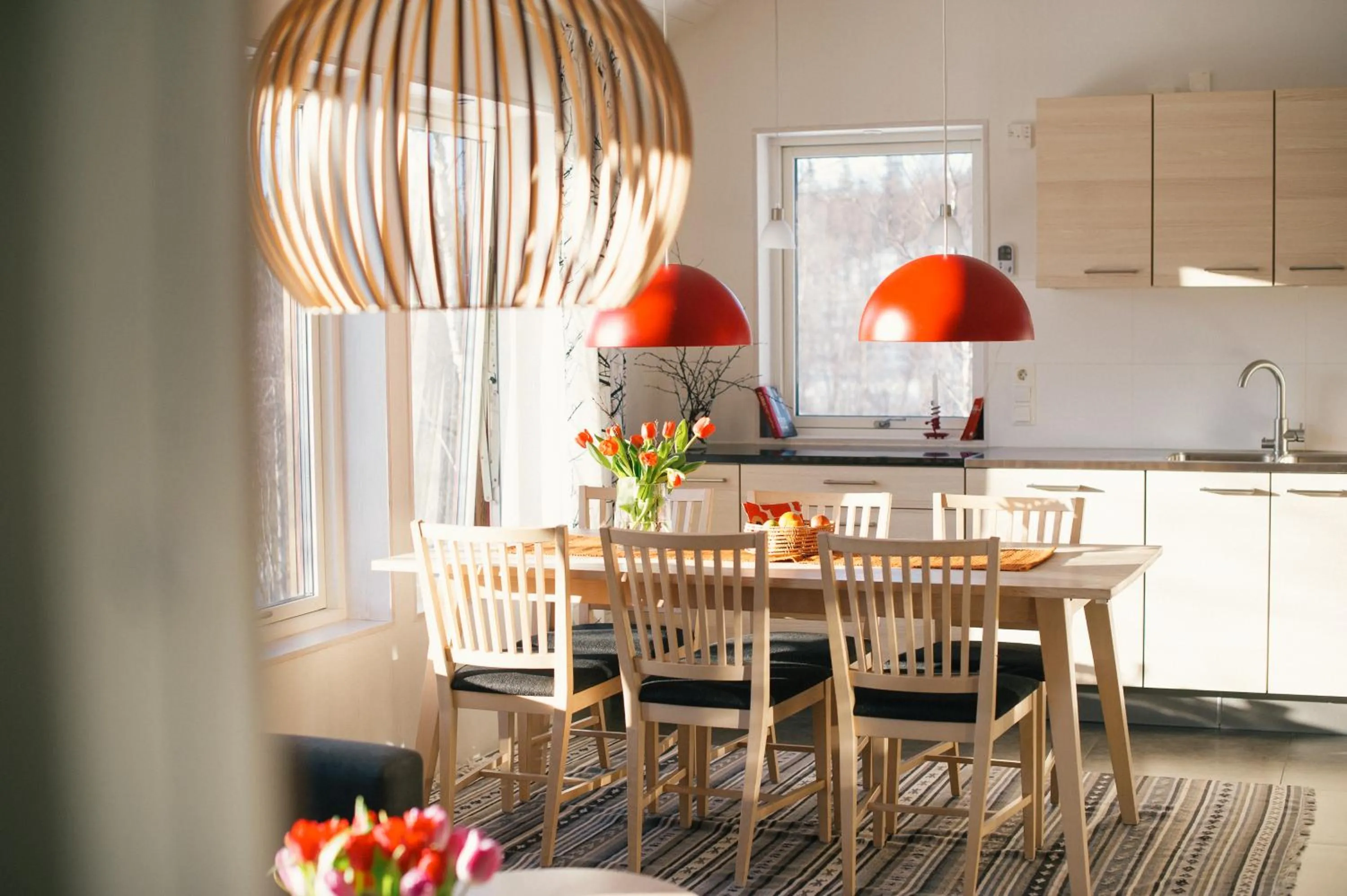 Dining area in Fjällfrid stugby