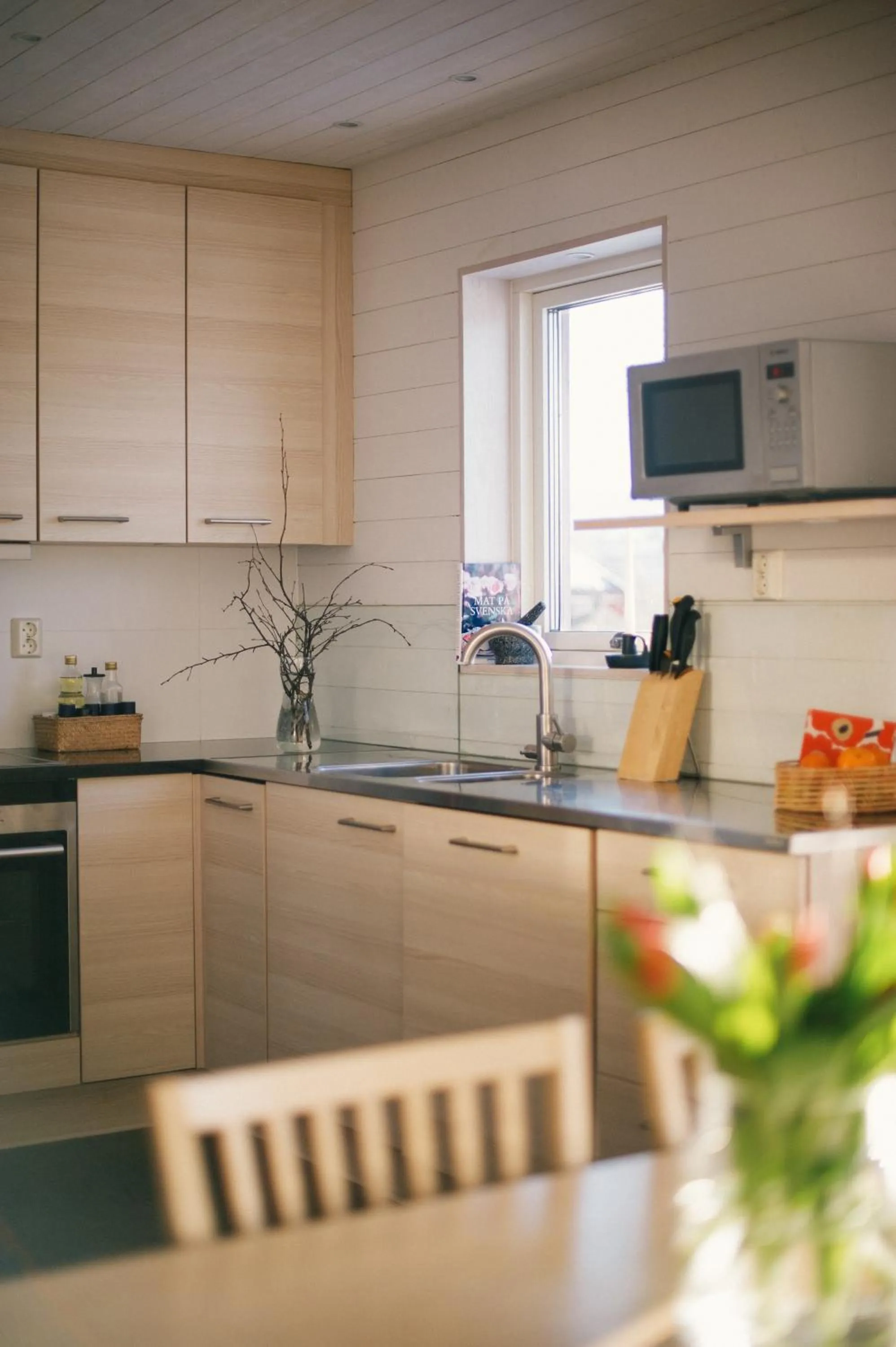 Kitchen or kitchenette in Fjällfrid stugby