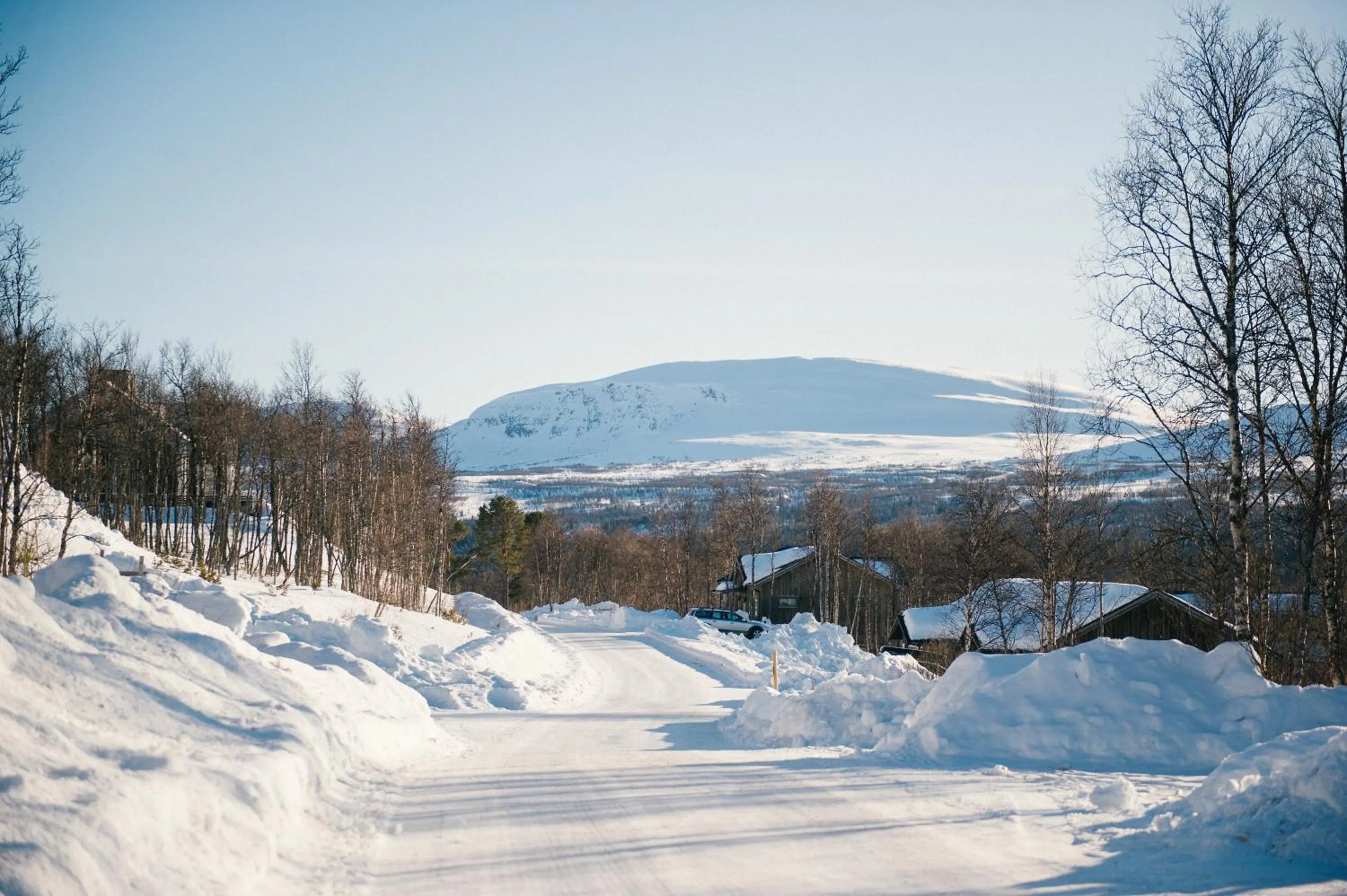 Natural landscape in Fjällfrid stugby