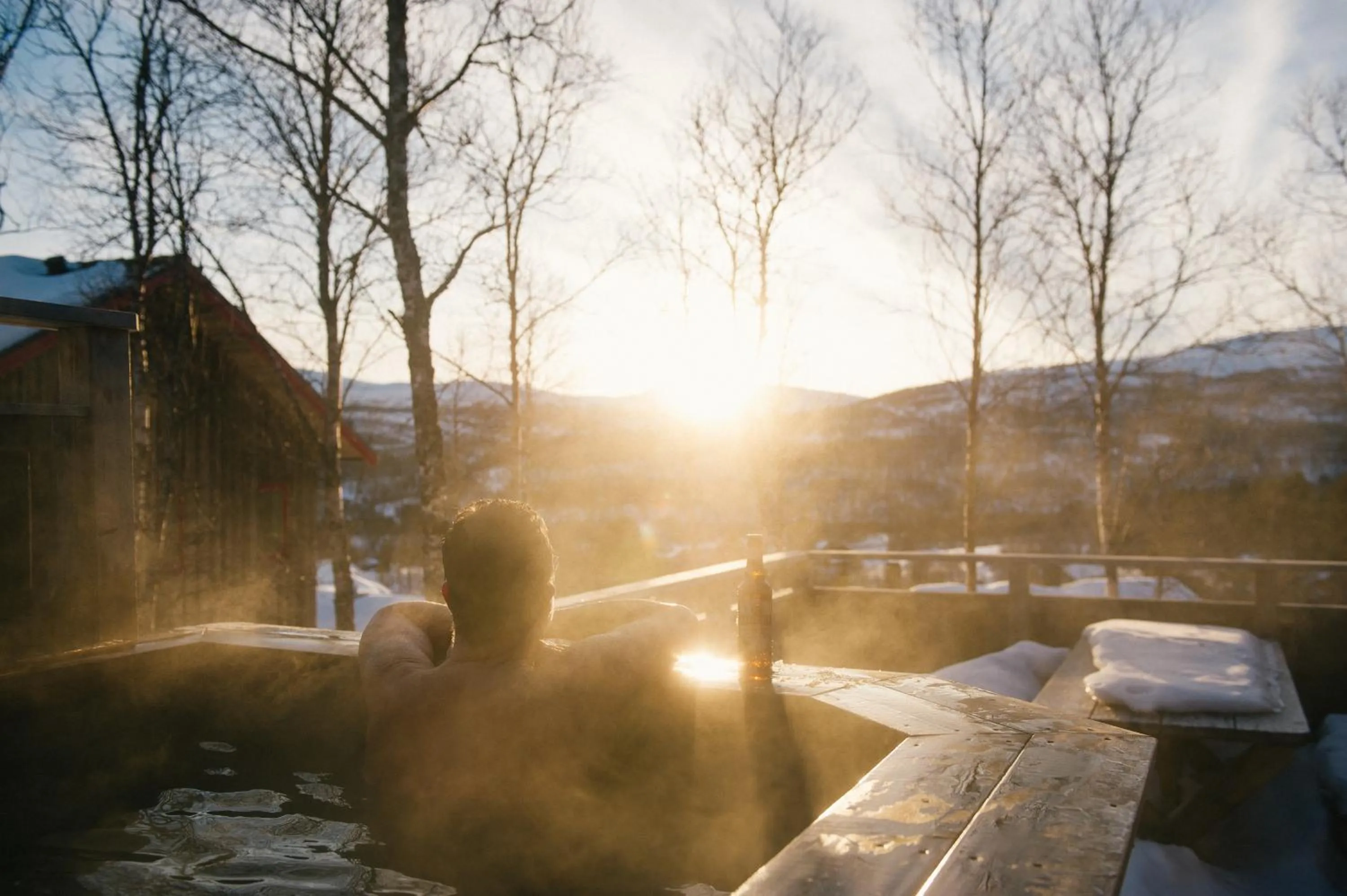 Open Air Bath in Fjällfrid stugby