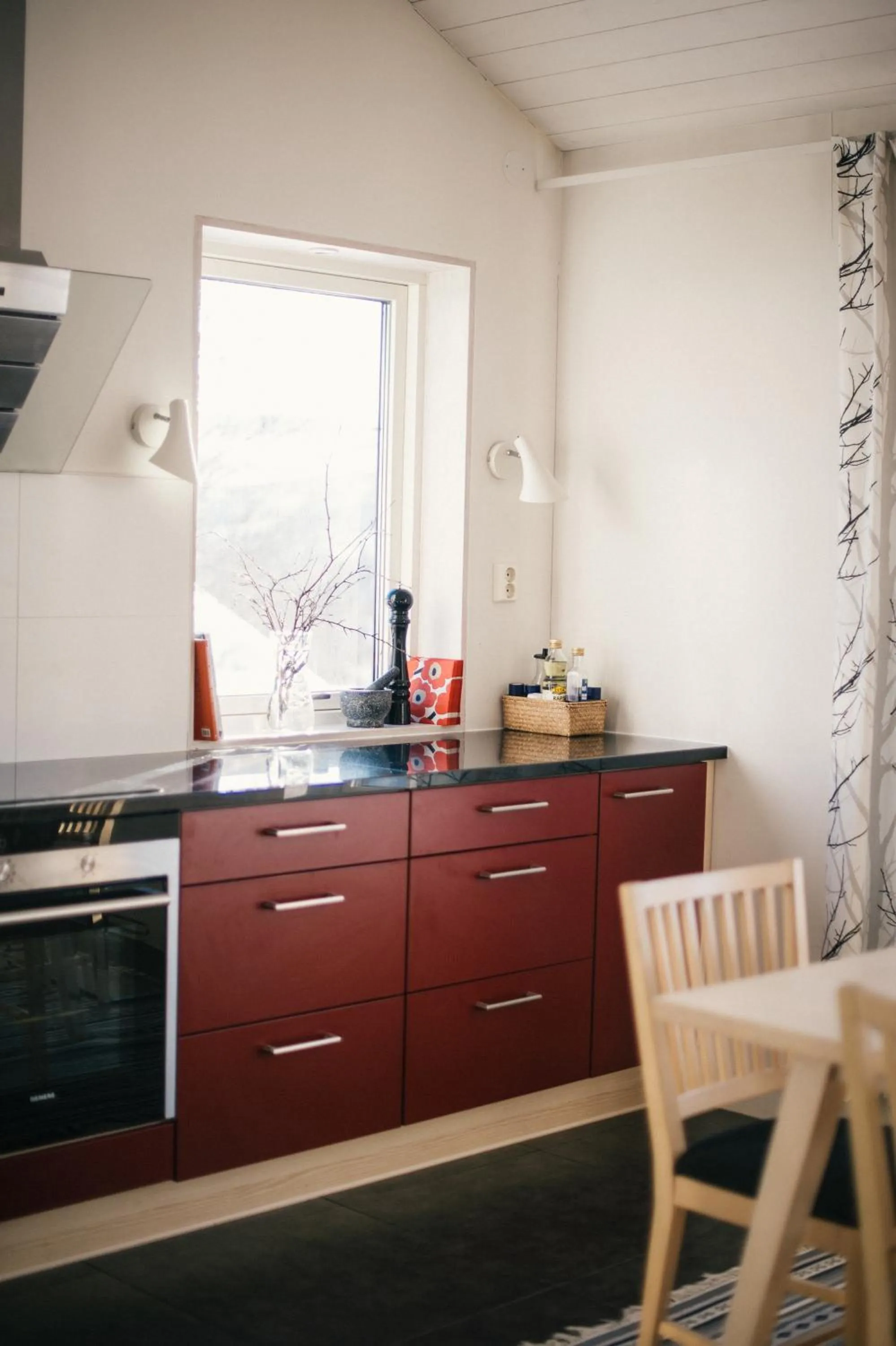 Kitchen or kitchenette in Fjällfrid stugby