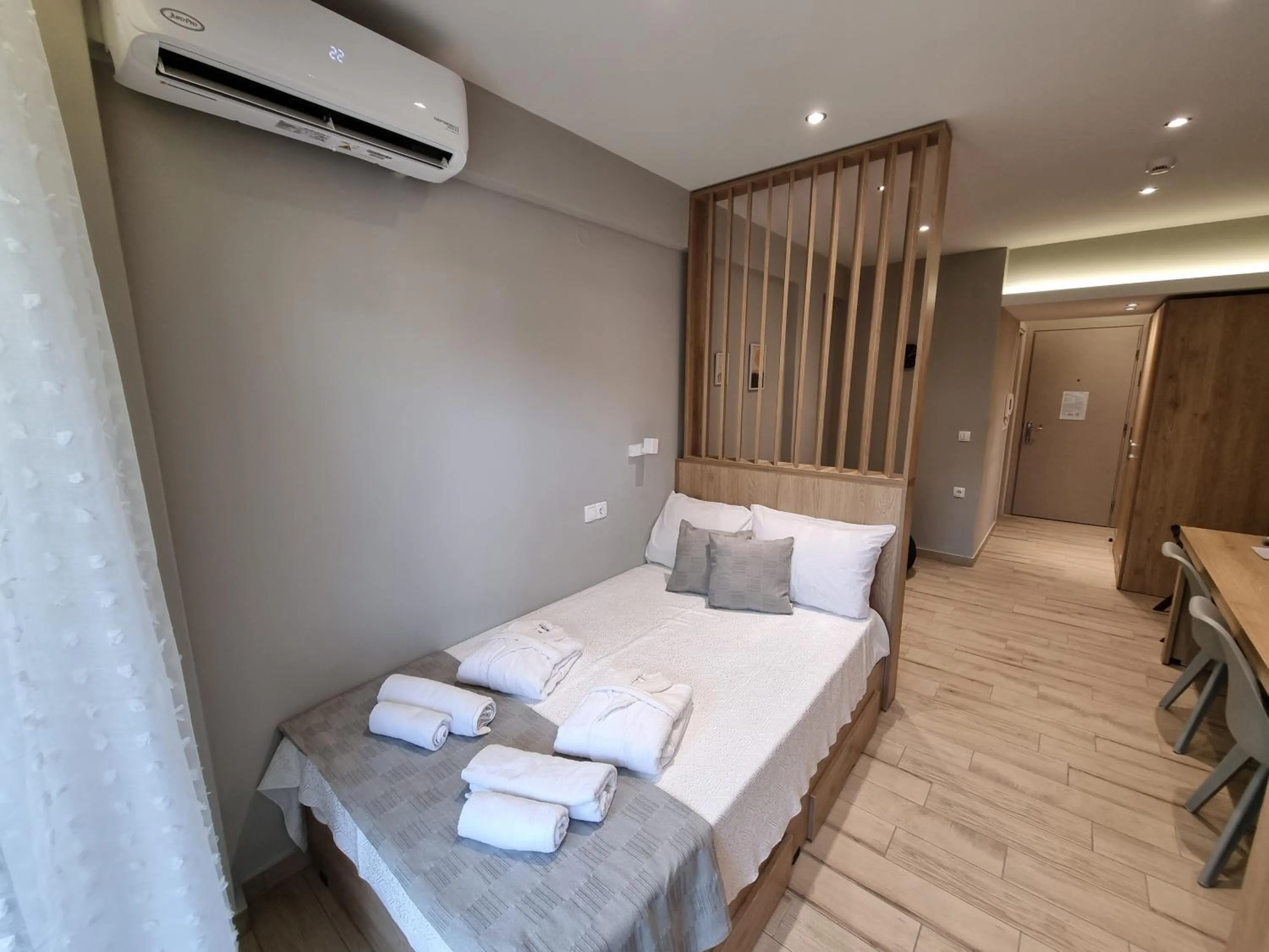 Bed in Xanthi Studio Apartments