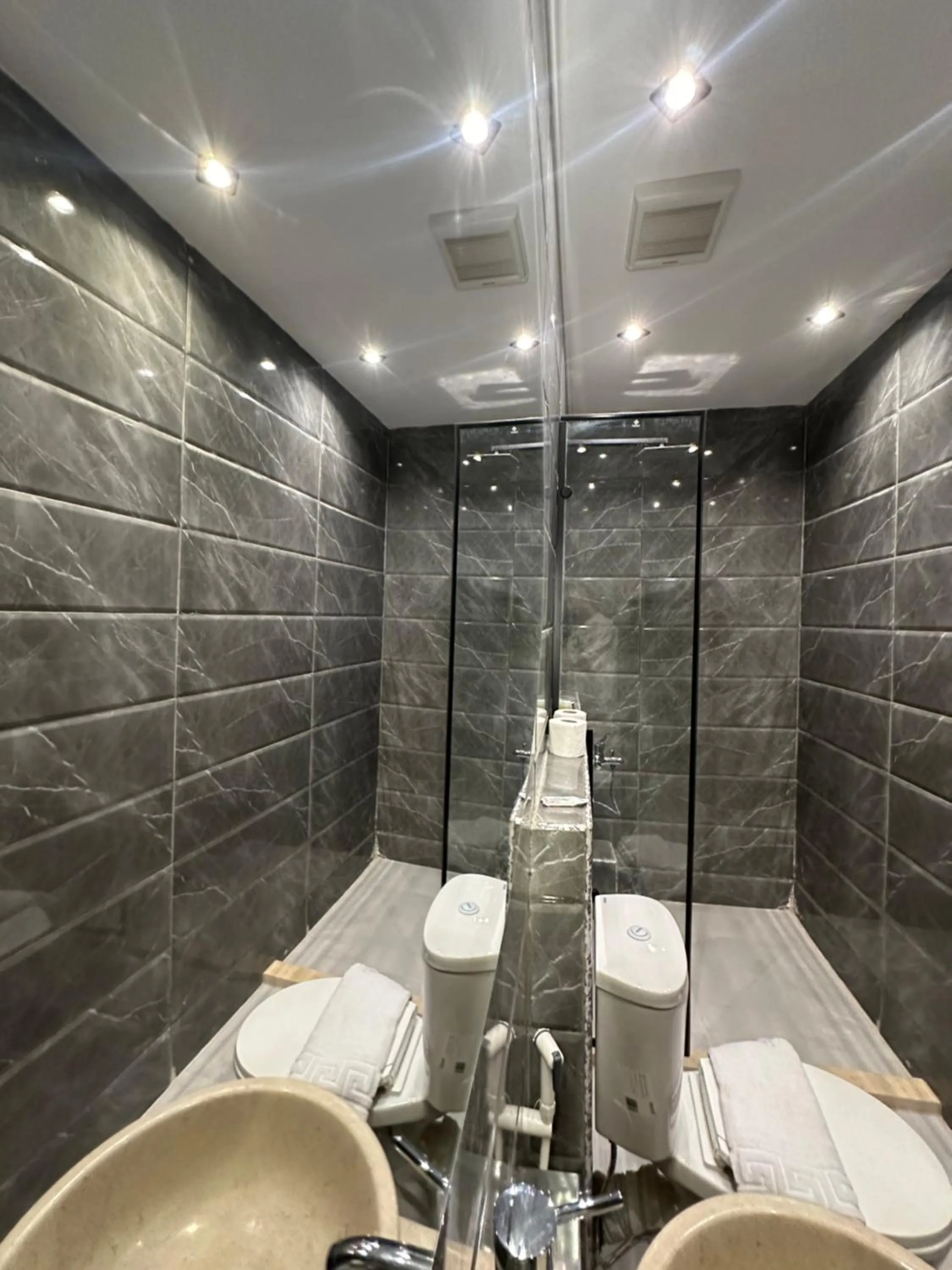 Shower in Crowne Pyramids View inn