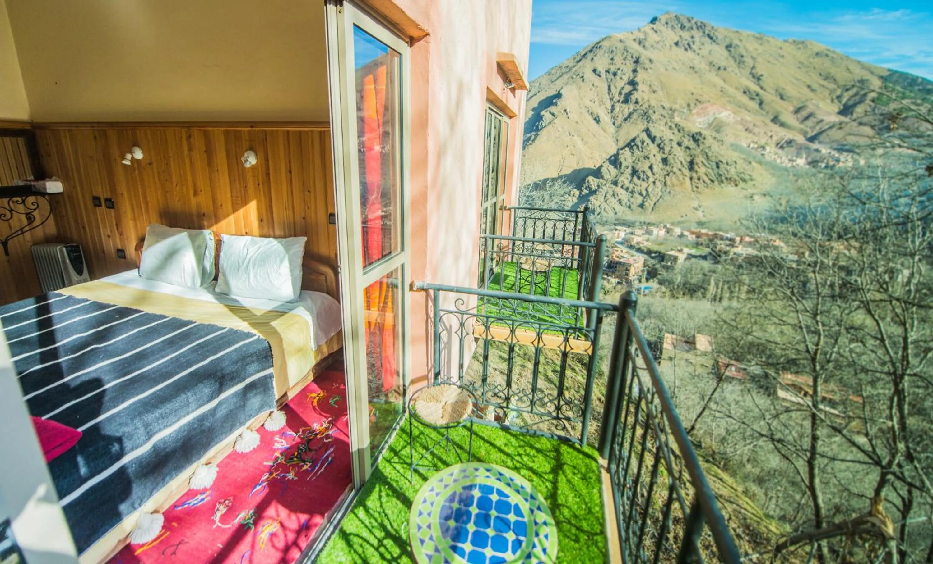 Balcony/Terrace, Bed in Dar Adrar