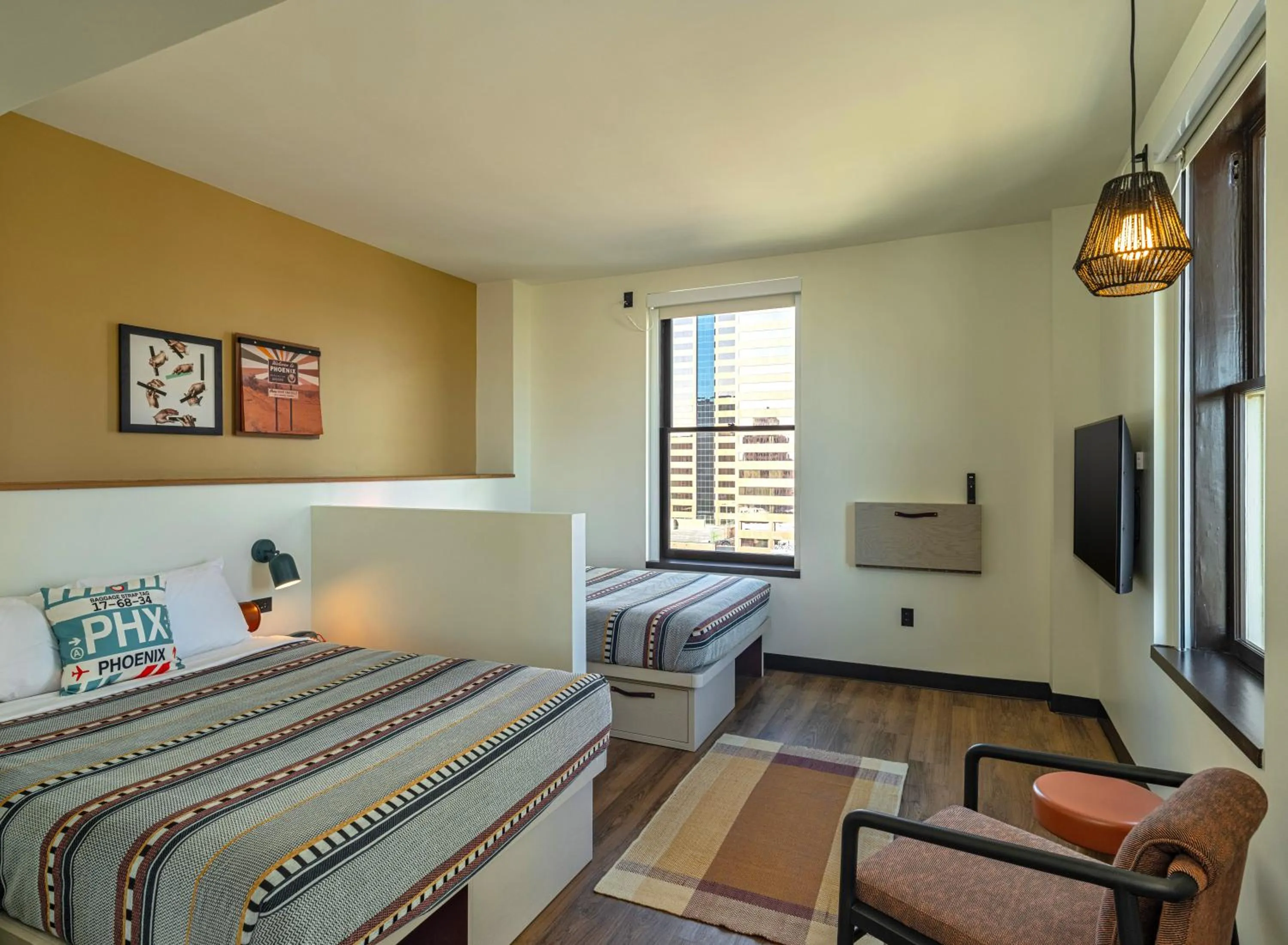 Bed in Moxy Phoenix Downtown