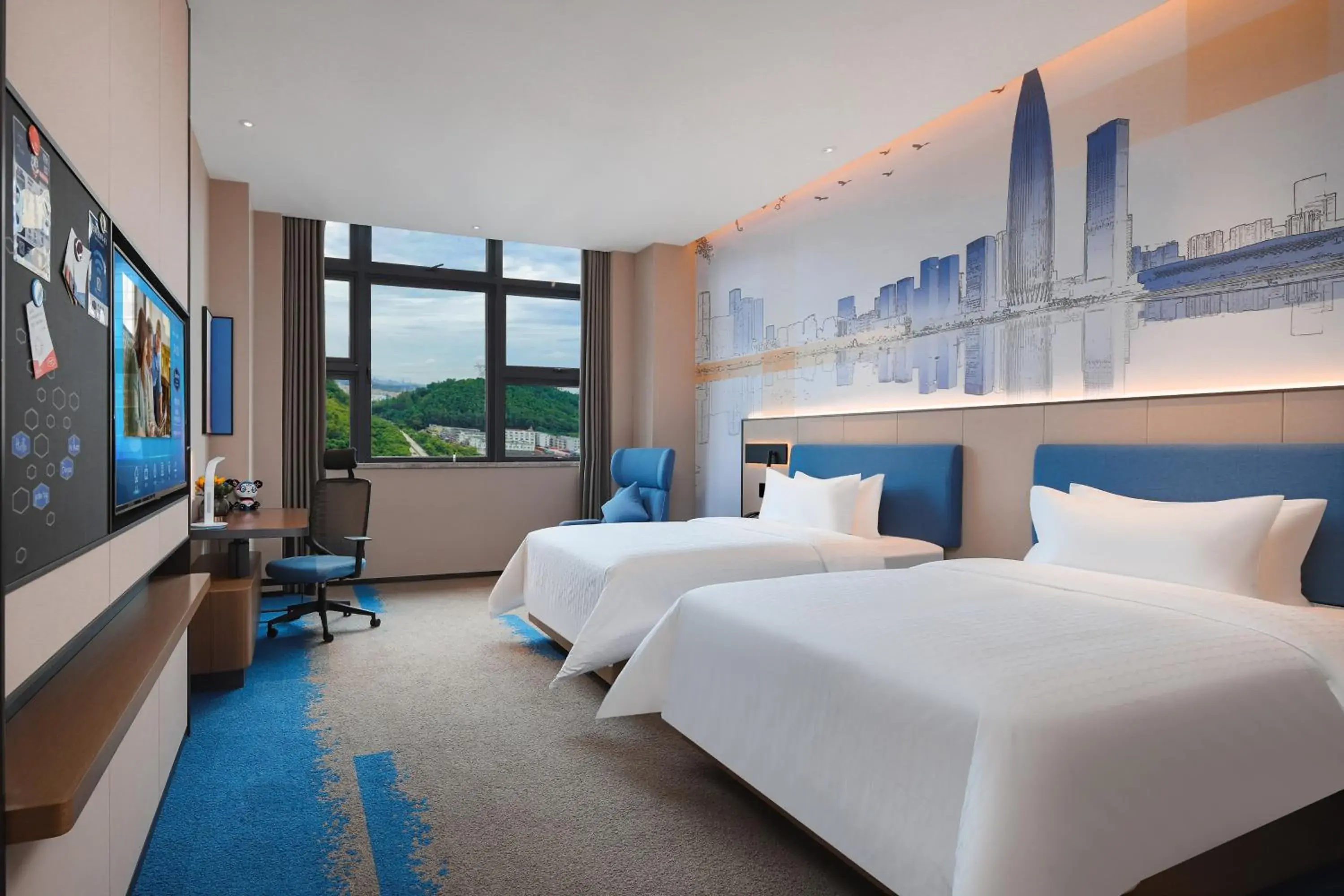 Deluxe Twin Room in Hampton by Hilton Shenzhen Yuanshan Deluxe Twin Room in Hampton by Hilton Shenzhen Yuanshan