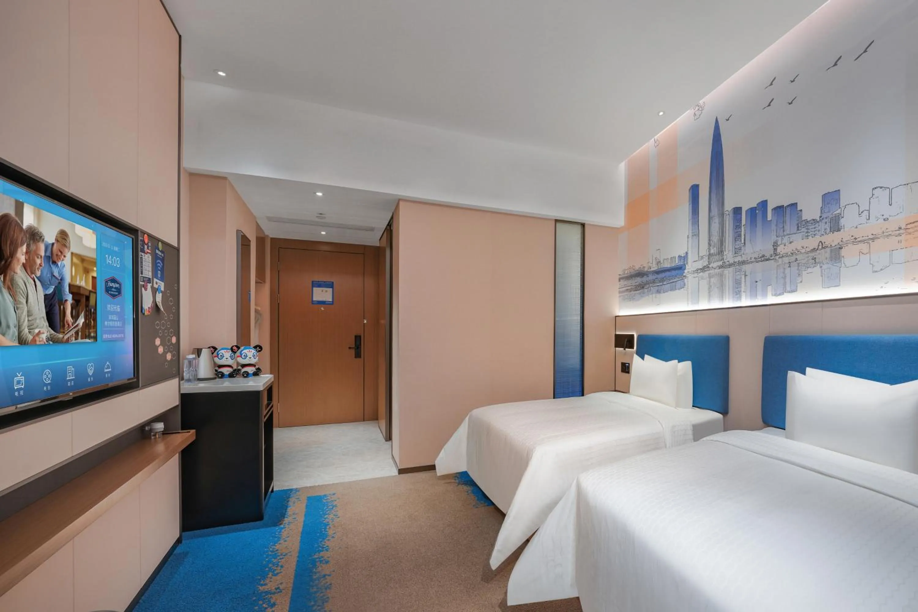 Bed in Hampton by Hilton Shenzhen Yuanshan