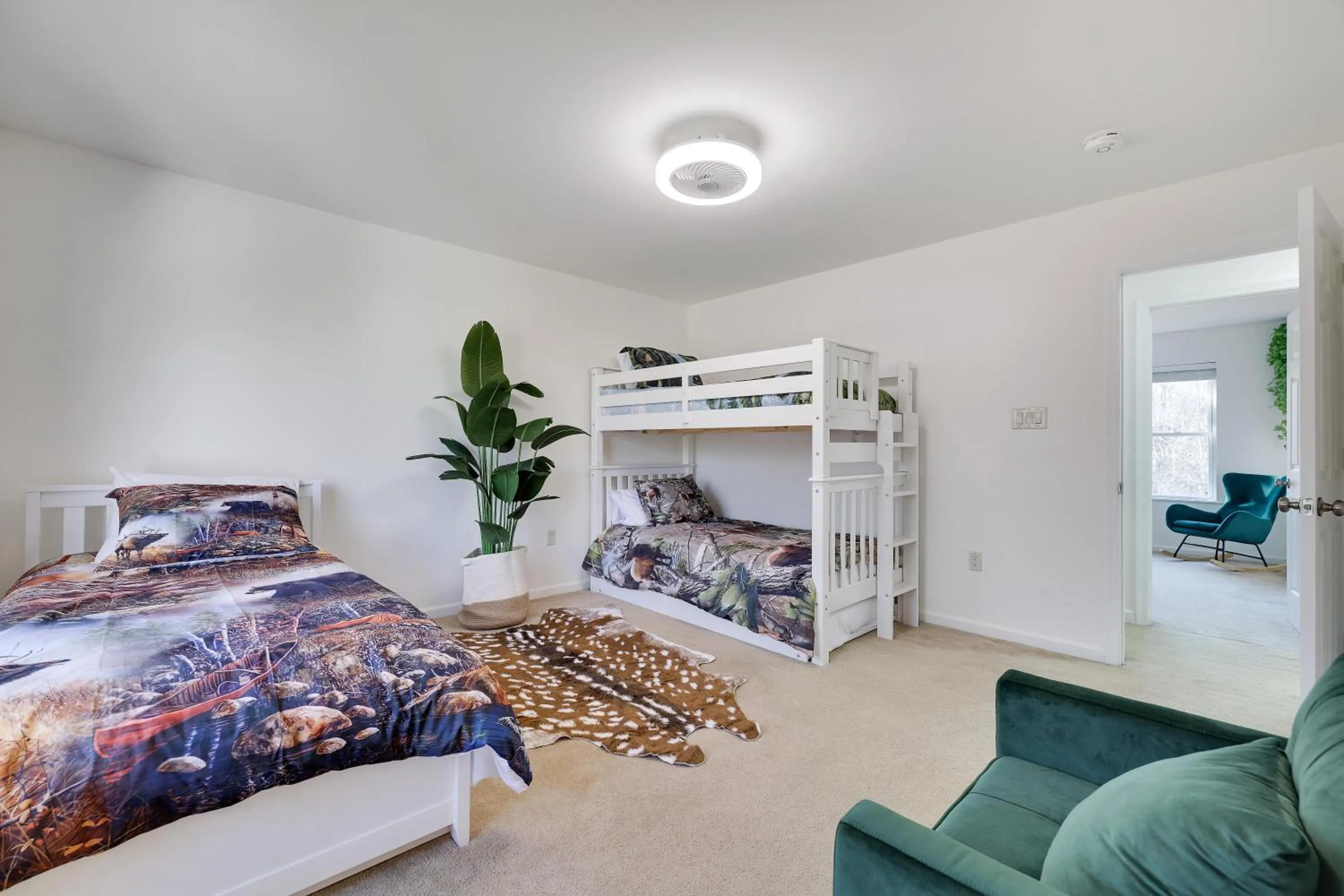 Bed in Stunning Poconos Villa- Hot Tub, Pool, Game Room, BBQ & more