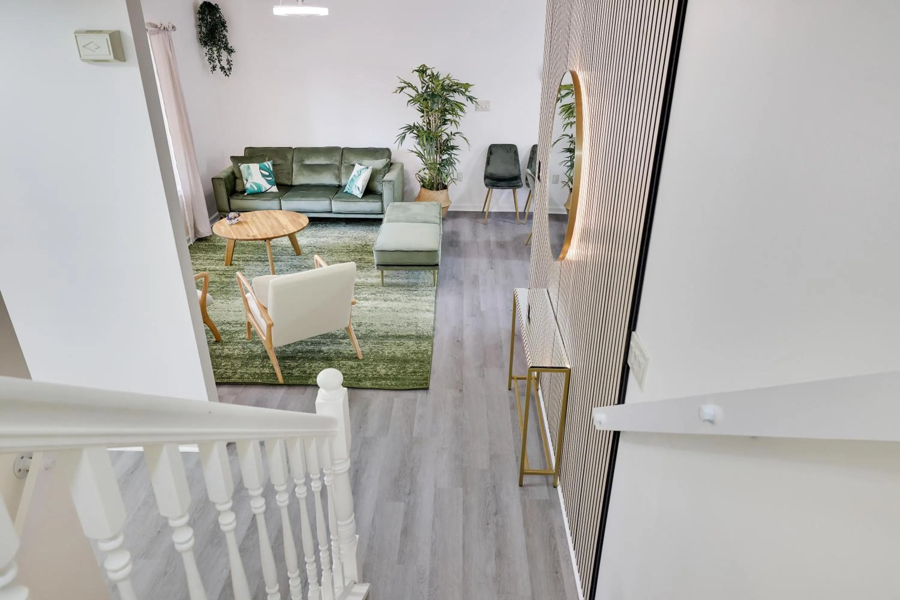 Living room in Stunning Poconos Villa- Hot Tub, Pool, Game Room, BBQ & more