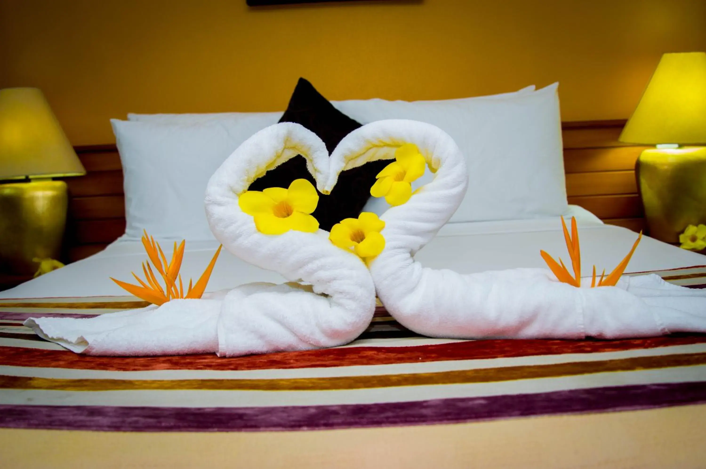 Pool view, Bed in Hexagon International Hotel, Villas & Spa Pool view, Bed in Hexagon International Hotel, Villas & Spa