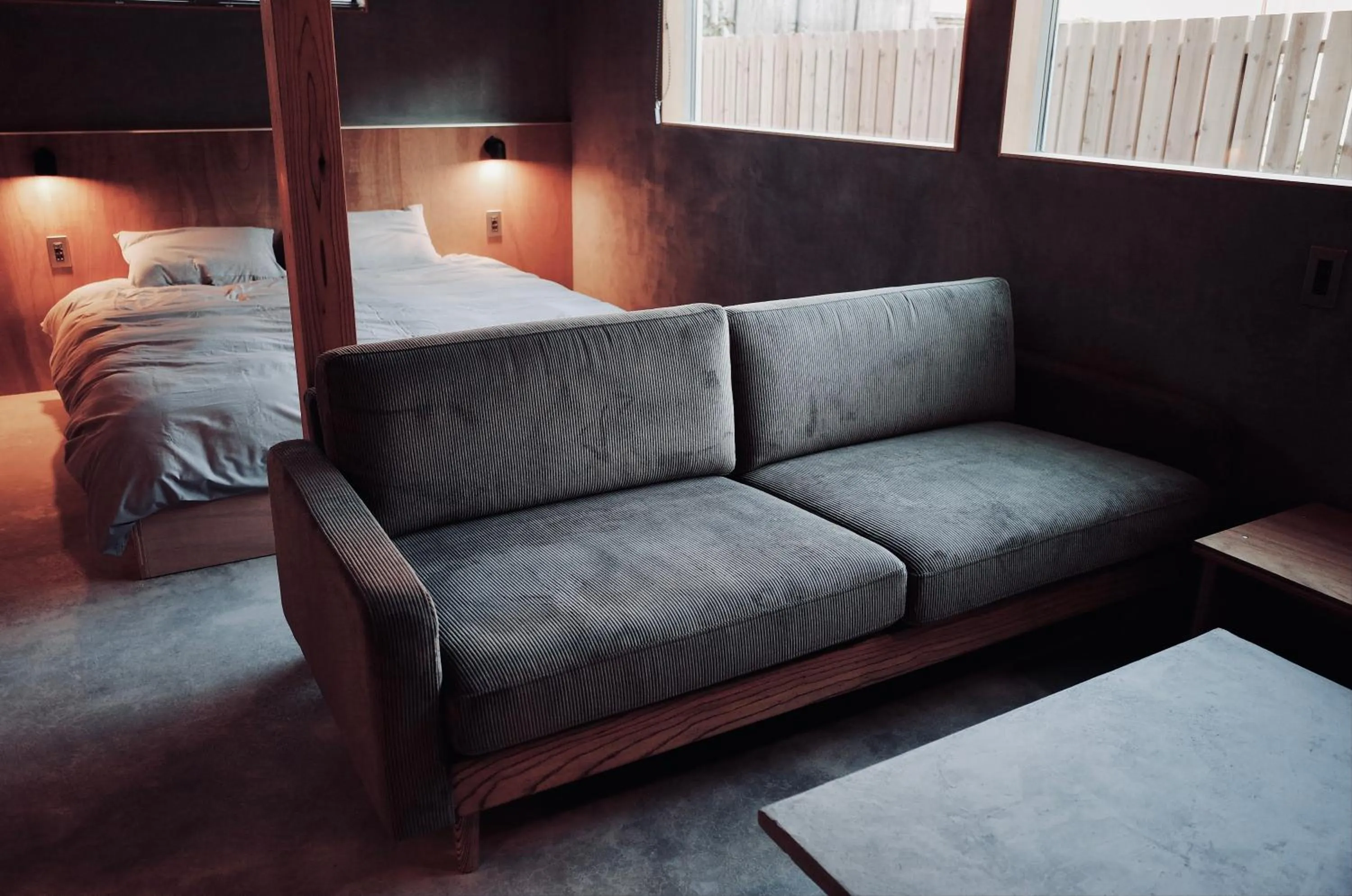 Living room, Bed in MAGATAMA.INN