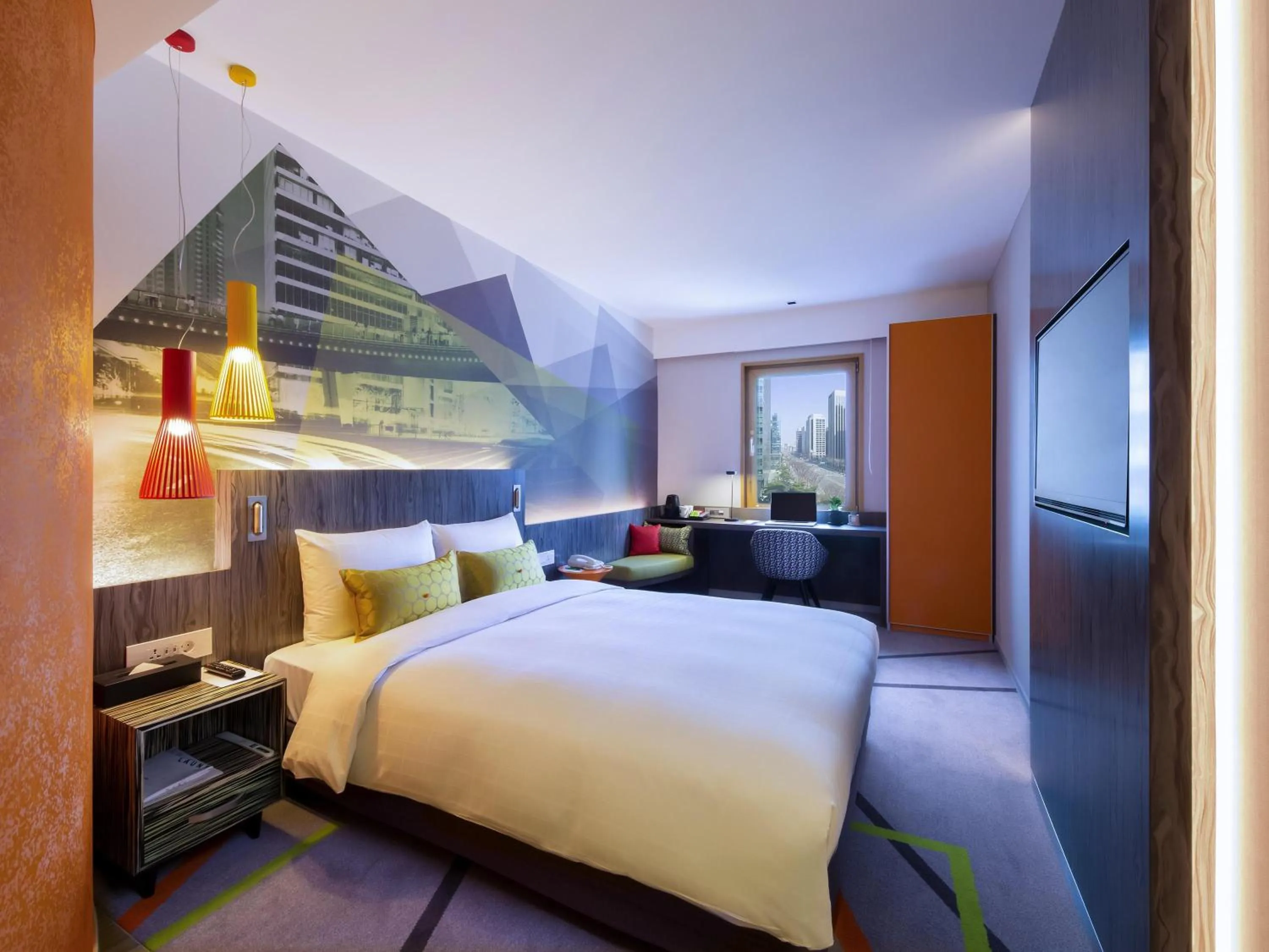 Bedroom, Bed in Ibis Styles Ambassador Seoul Gangnam