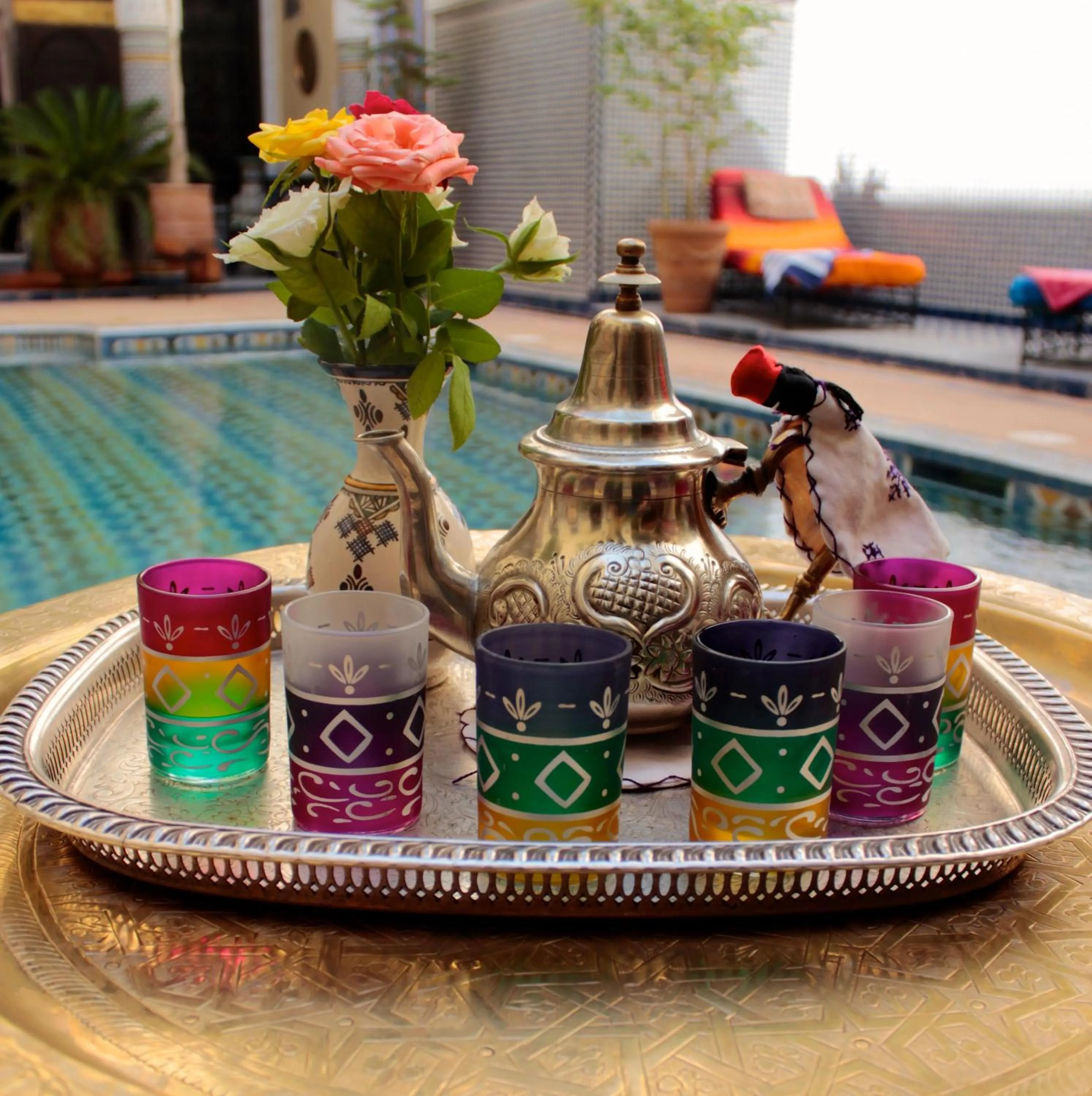 Pool view in Riad Fes Baraka & SPA