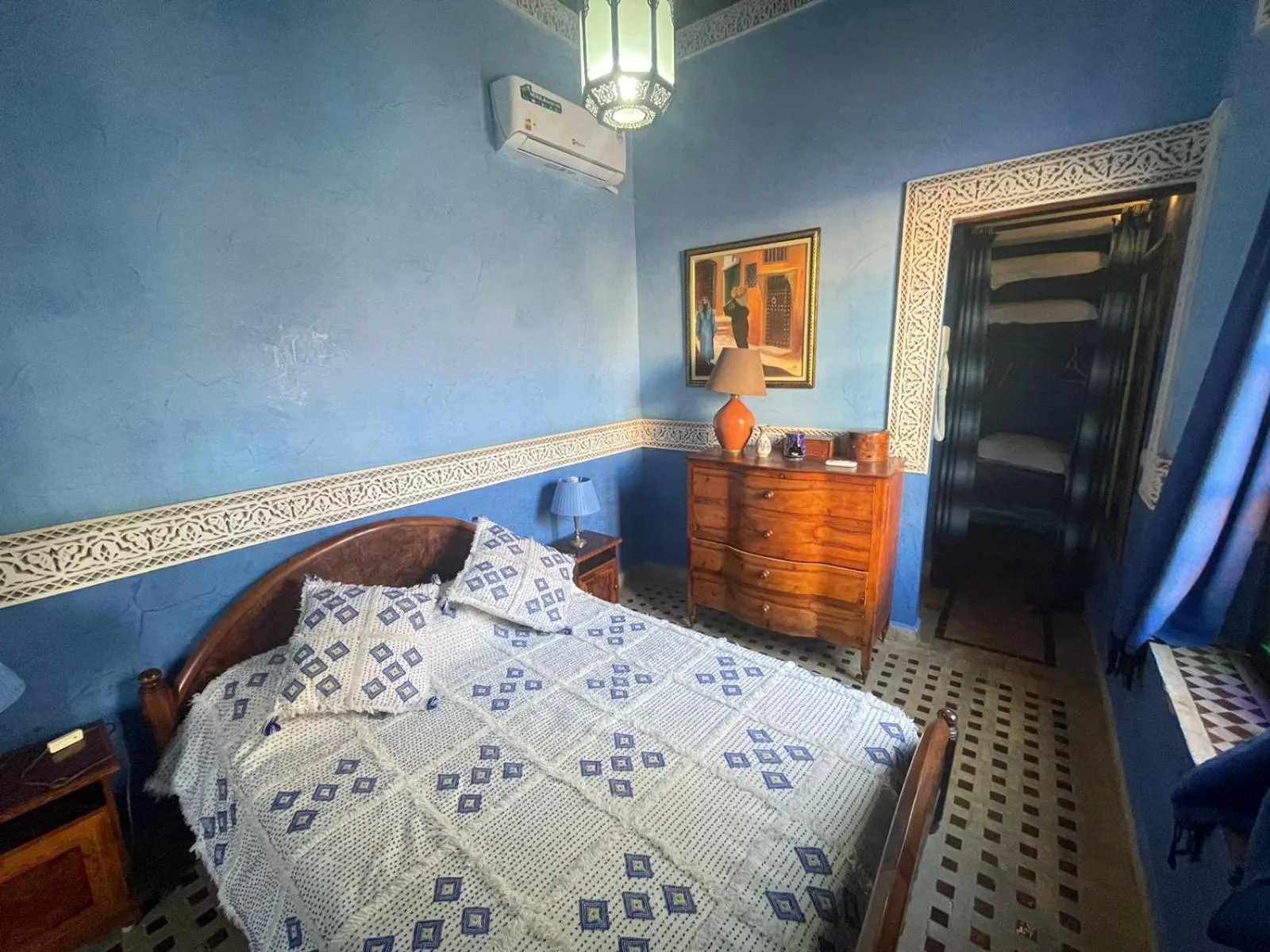 Bed in Riad Fes Baraka & SPA