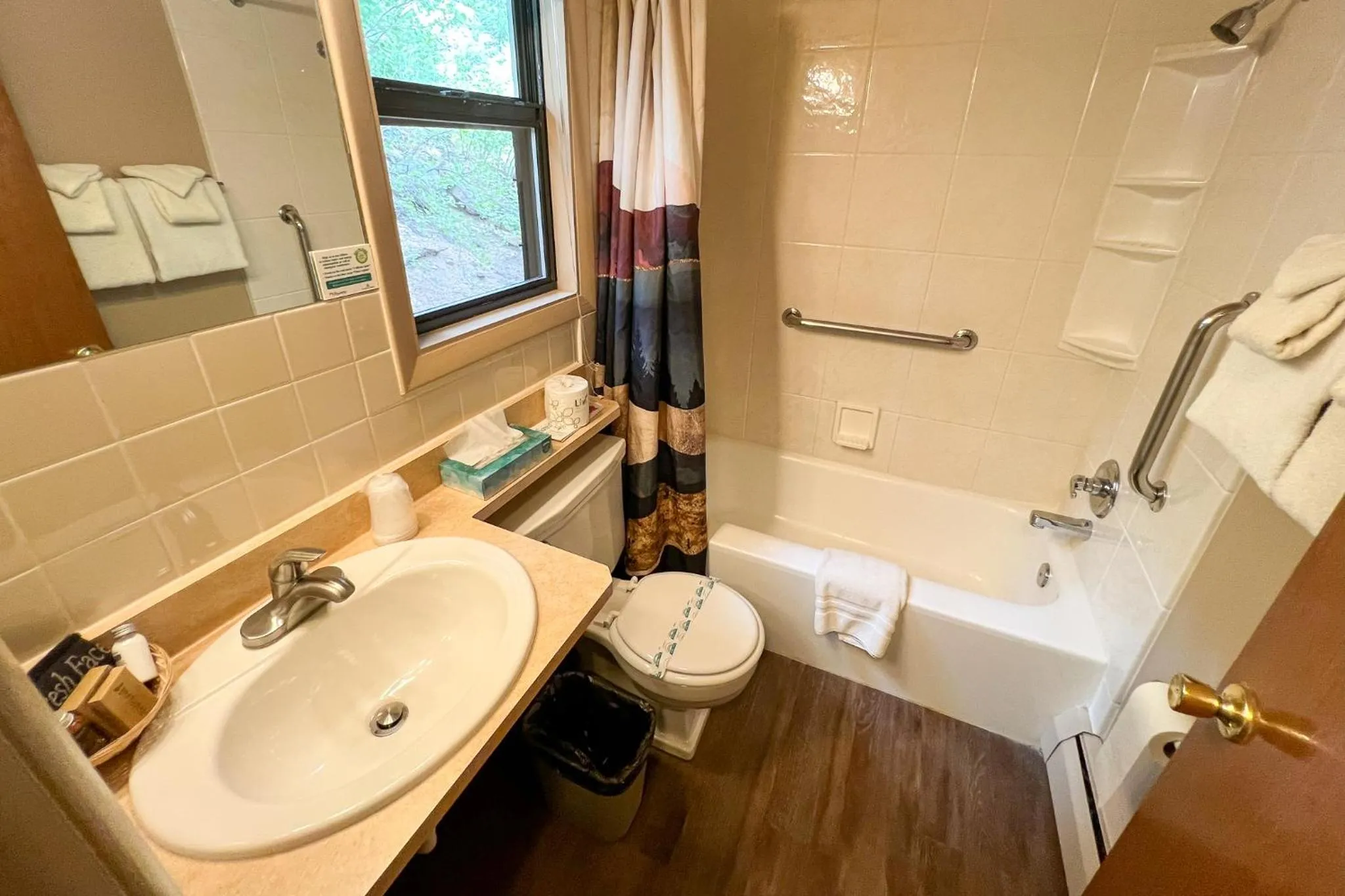 Bathroom in Castle Mountain Lodge