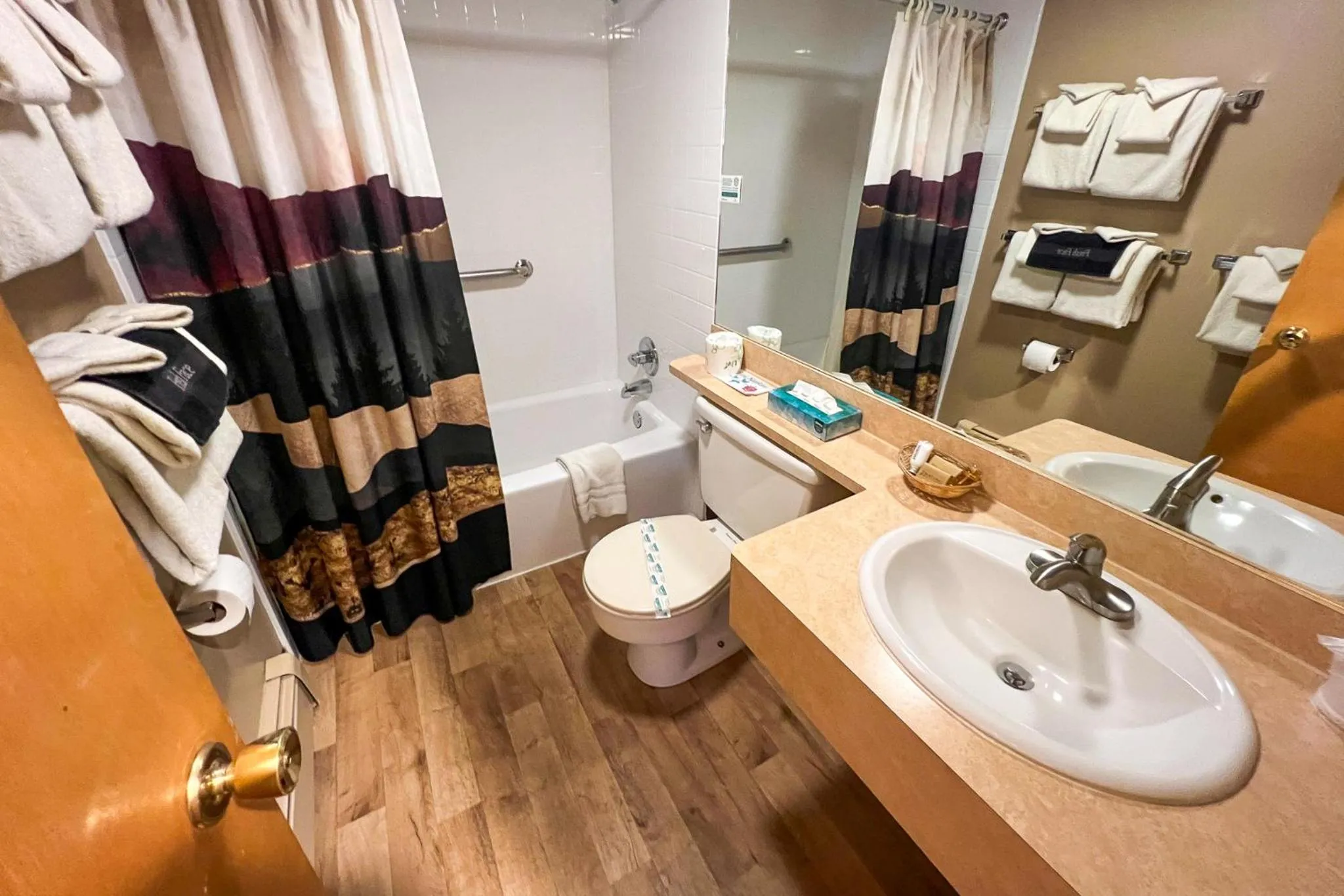 Bathroom in Castle Mountain Lodge