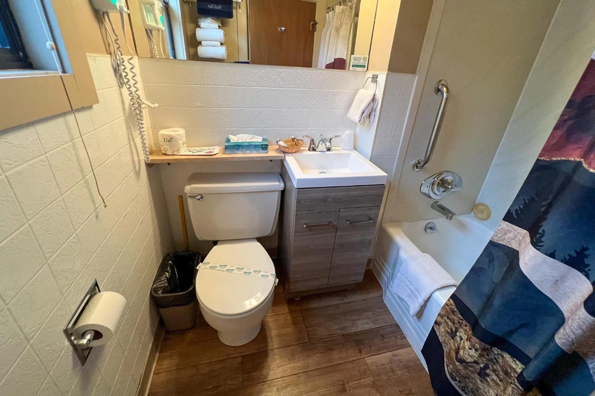 Bathroom in Castle Mountain Lodge
