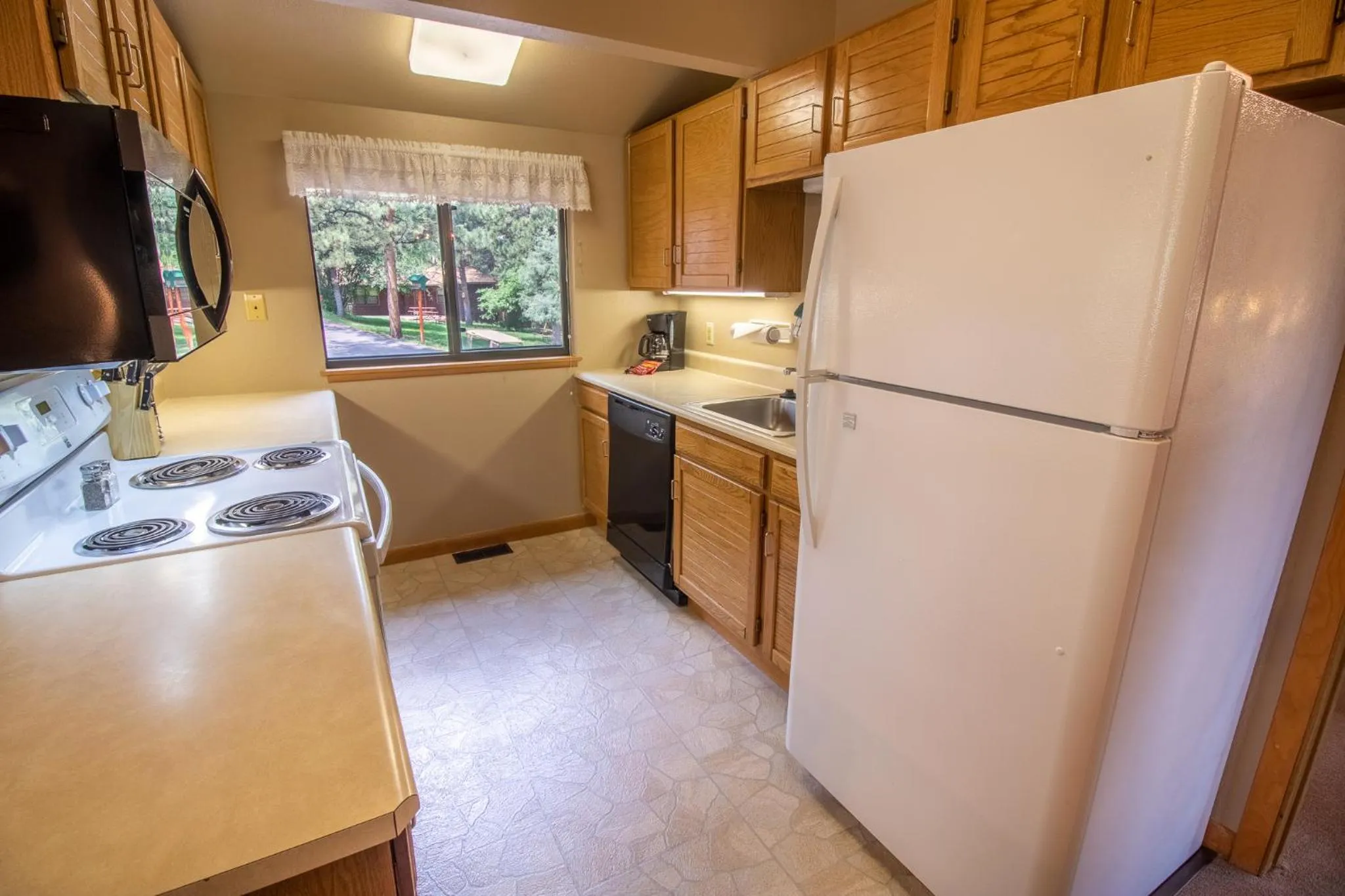 kitchen in Castle Mountain Lodge